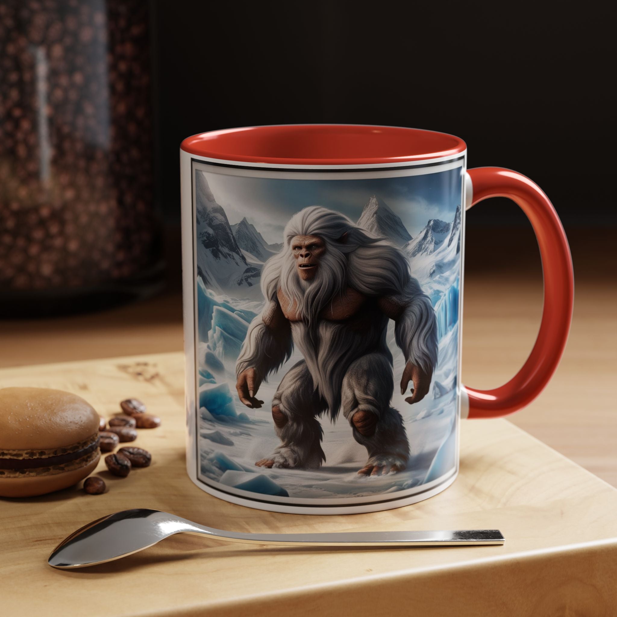 Yeti Coffee Mug: Abominable Snowman, Himalayan Mountain Cryptid, Bigfoot Camping Gift