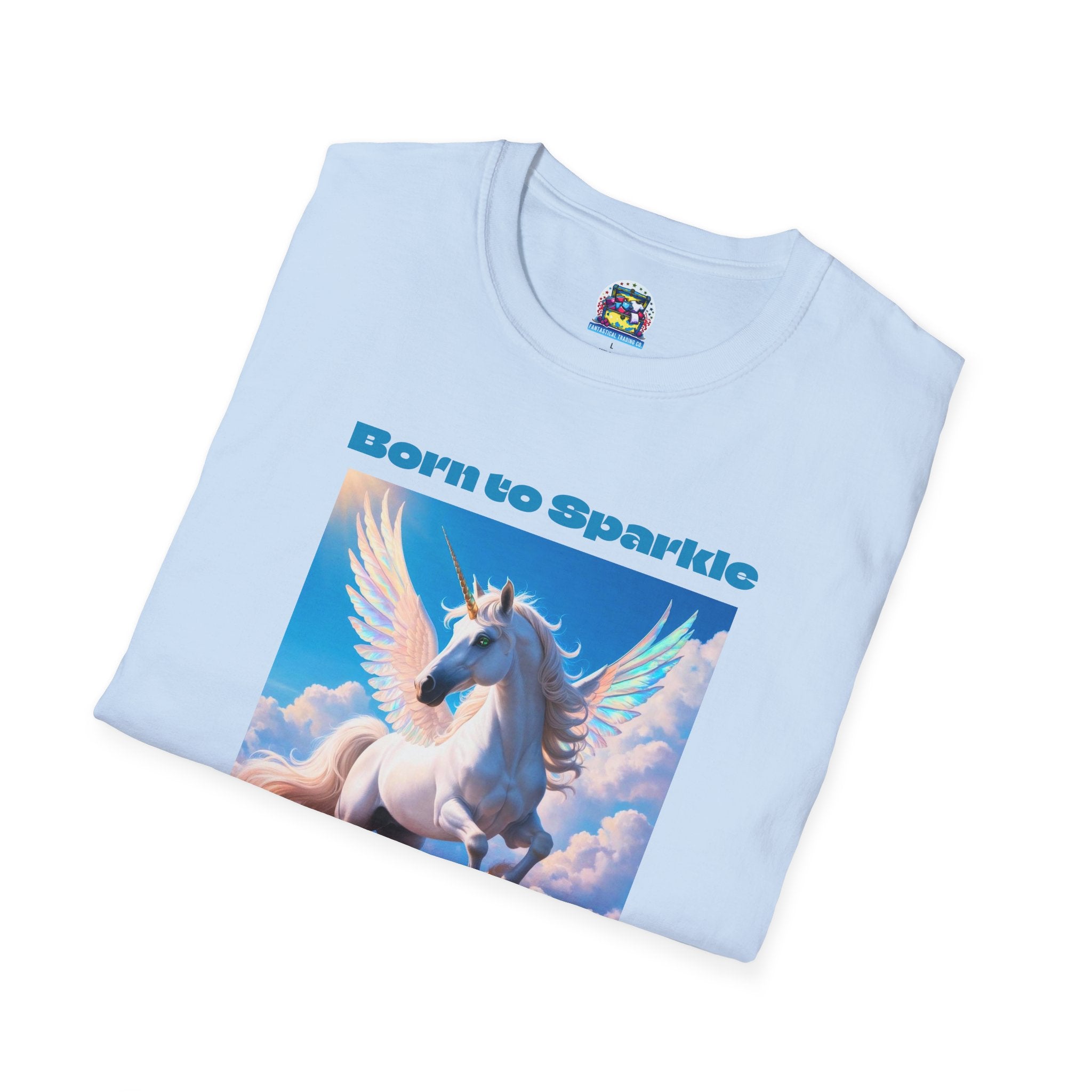 Unicorn Shirt: Legendary Alicorn Graphic Tee, Boho Clothing, Fantasy Apparel (Blue)