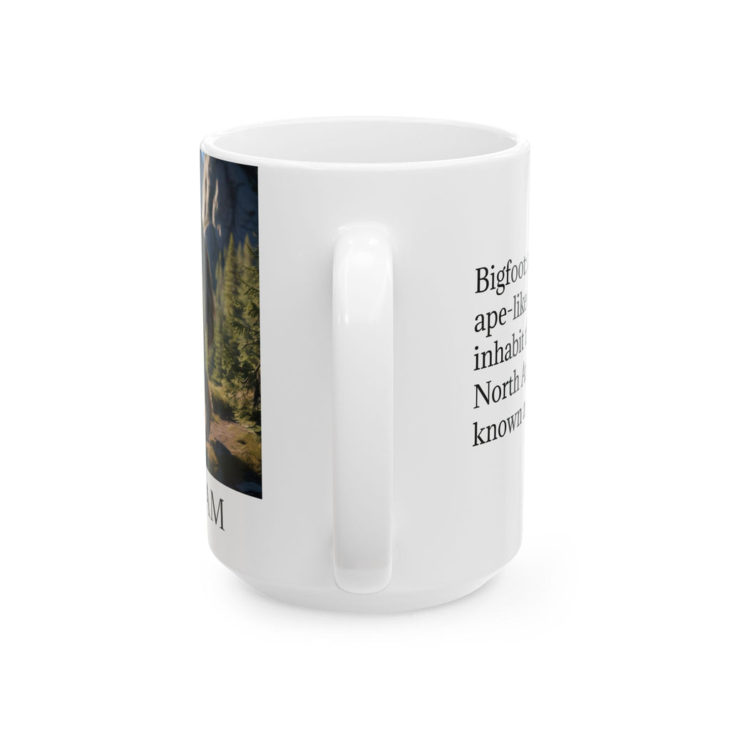 Personalized Bigfoot Coffee Cup: Sasquatch Mugs for Men, Customizable Camping Gift