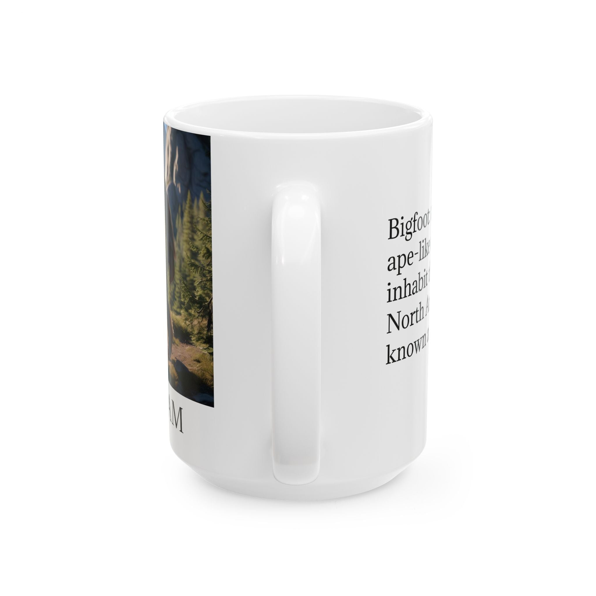 Personalized Bigfoot Coffee Cup: Sasquatch Mugs for Men, Customizable Camping Gift