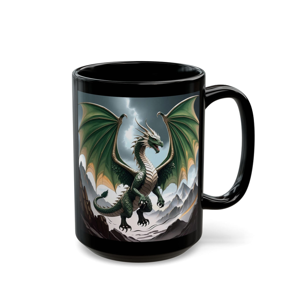 Customizable Dragon Coffee Mug: Personalized DnD Coffee Cup, Earth Drake