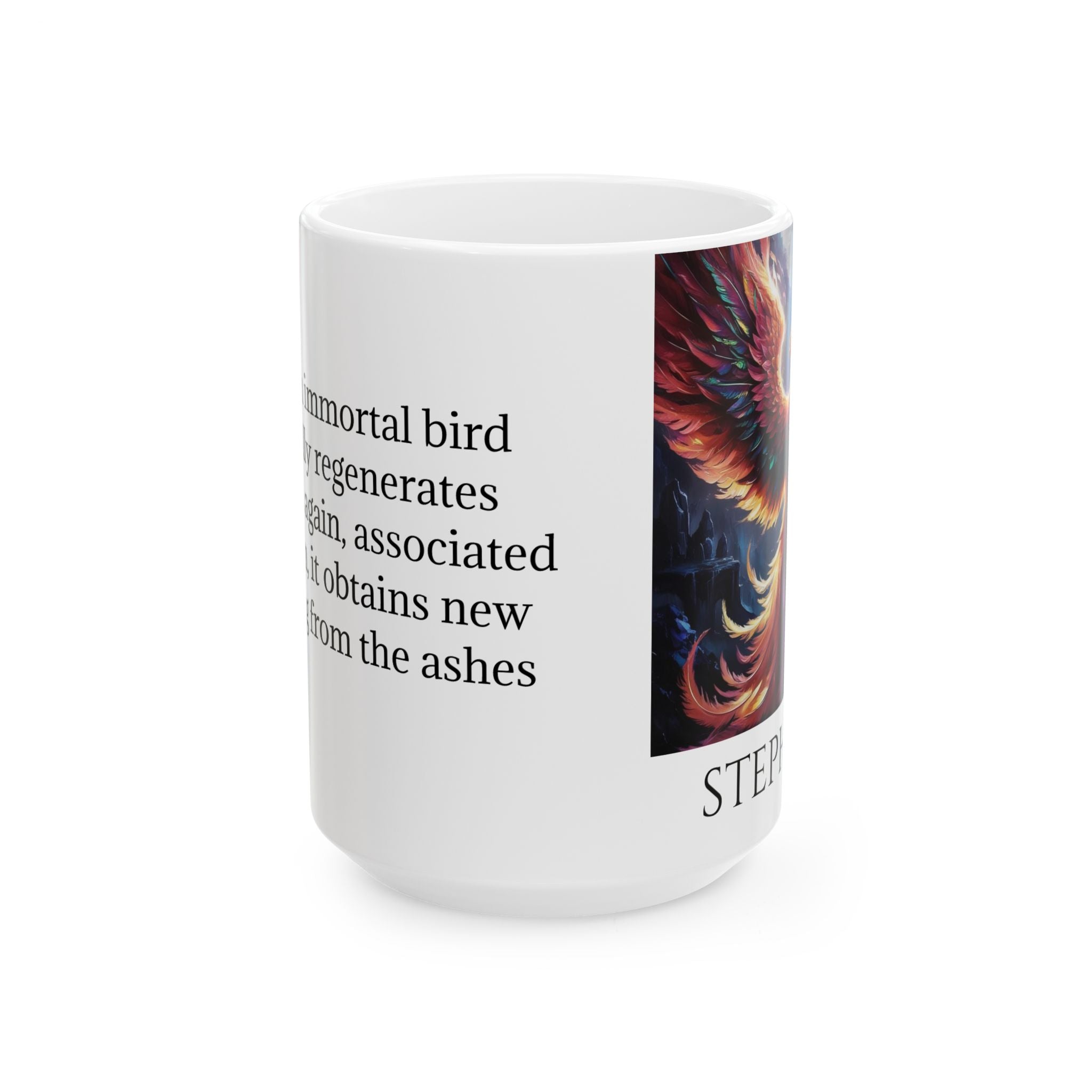 Customizable Phoenix Coffee Mug: Mythical Creature, Rise from the Ashes