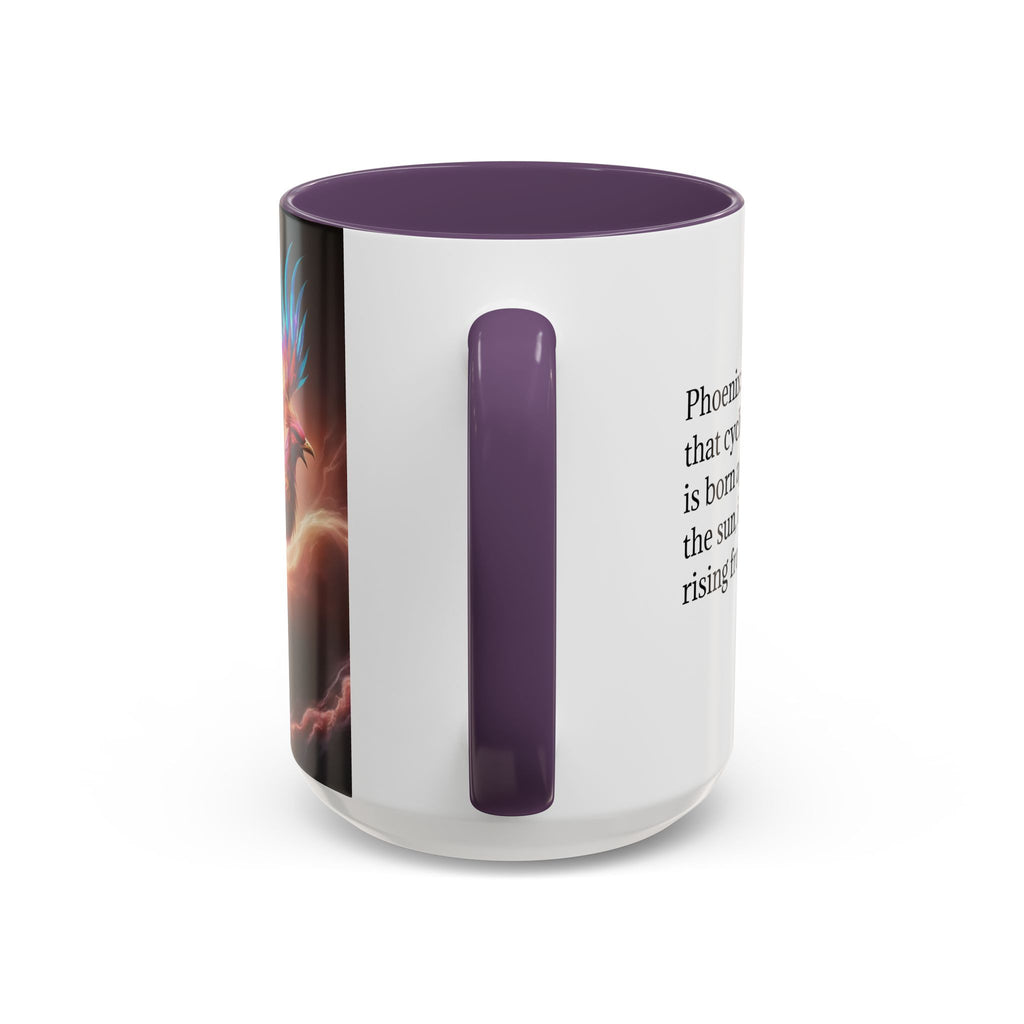 Phoenix Coffee Mug: Legendary Creature, Firebird Cryptid Coffee Cup, Renewal Rebirth