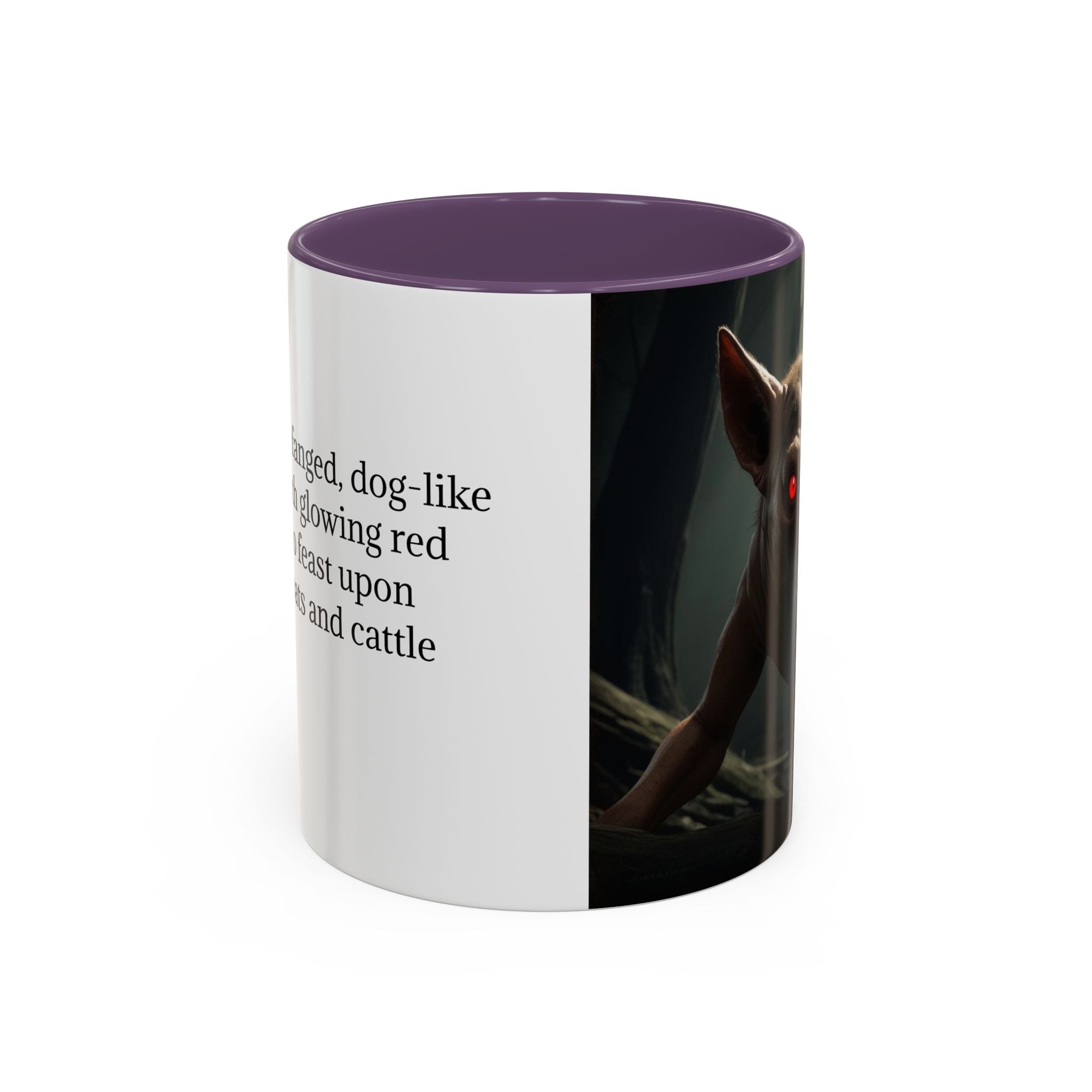 Chupacabra Coffee Cup Supernatural Beast, Mexican Folklore Gift, Mythical Canine Cryptid