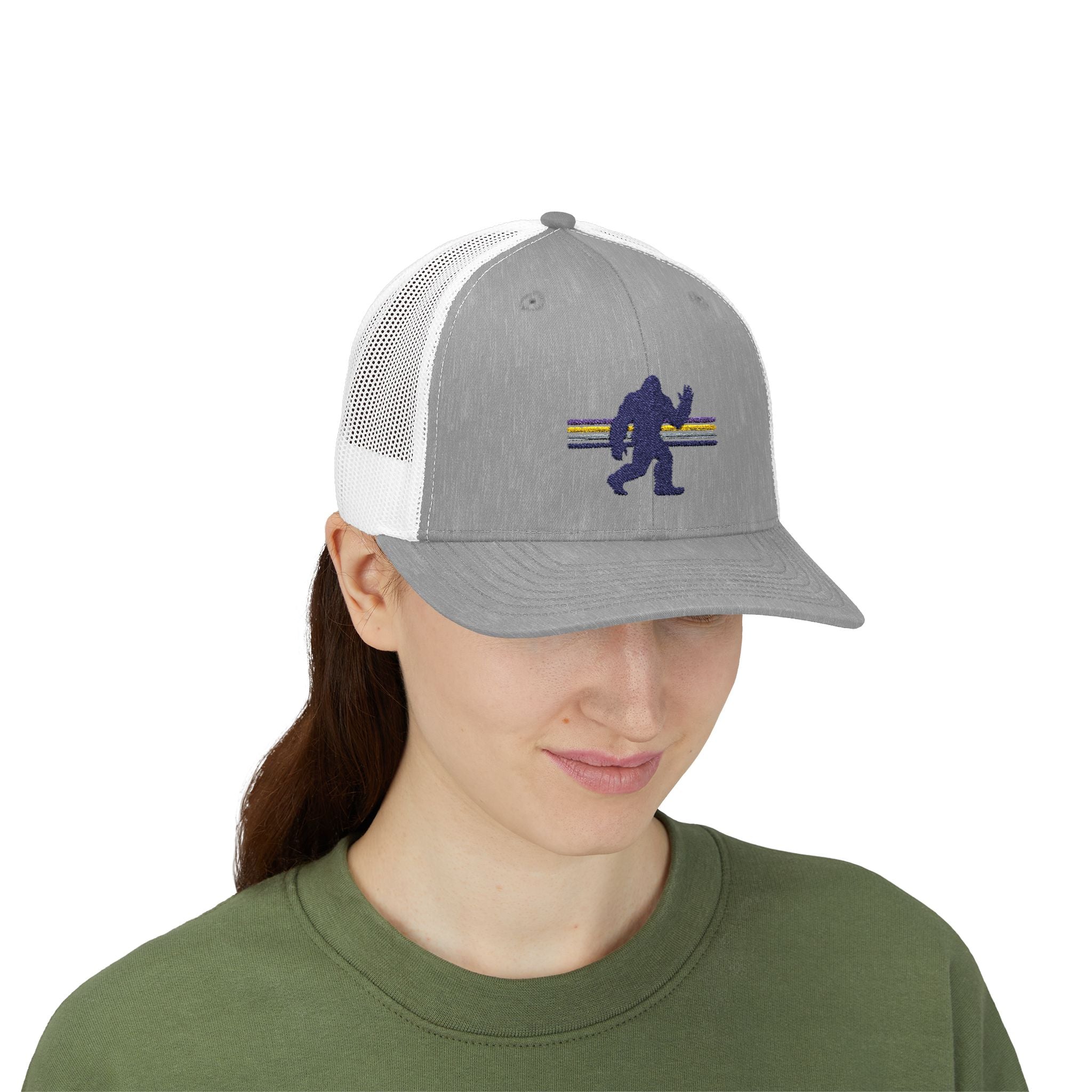 Bigfoot Baseball Cap: Sasquatch Trucker Hat, Snapback Hat, Embroidered Outdoor Gear