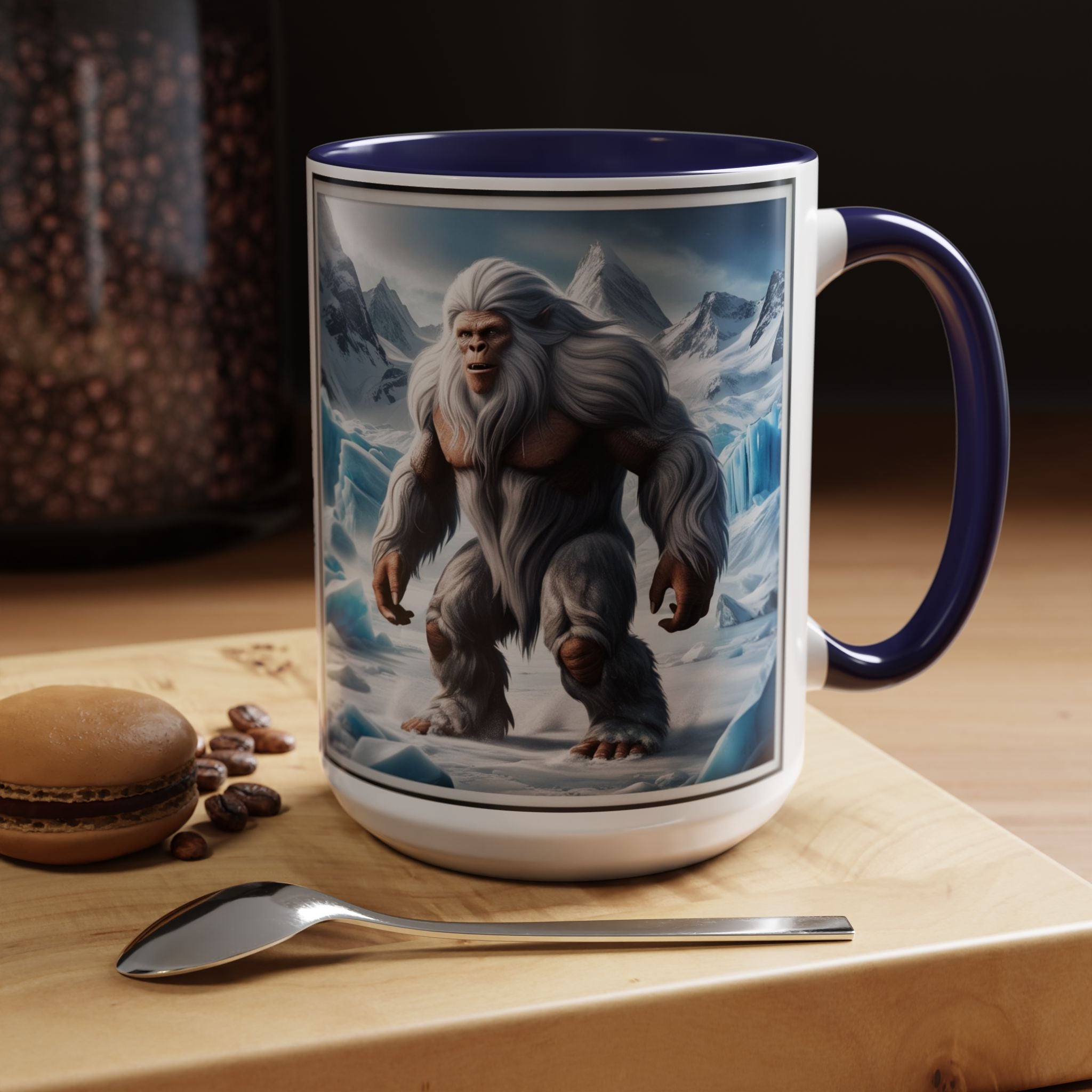 Yeti Coffee Mug: Abominable Snowman, Himalayan Mountain Cryptid, Bigfoot Camping Gift