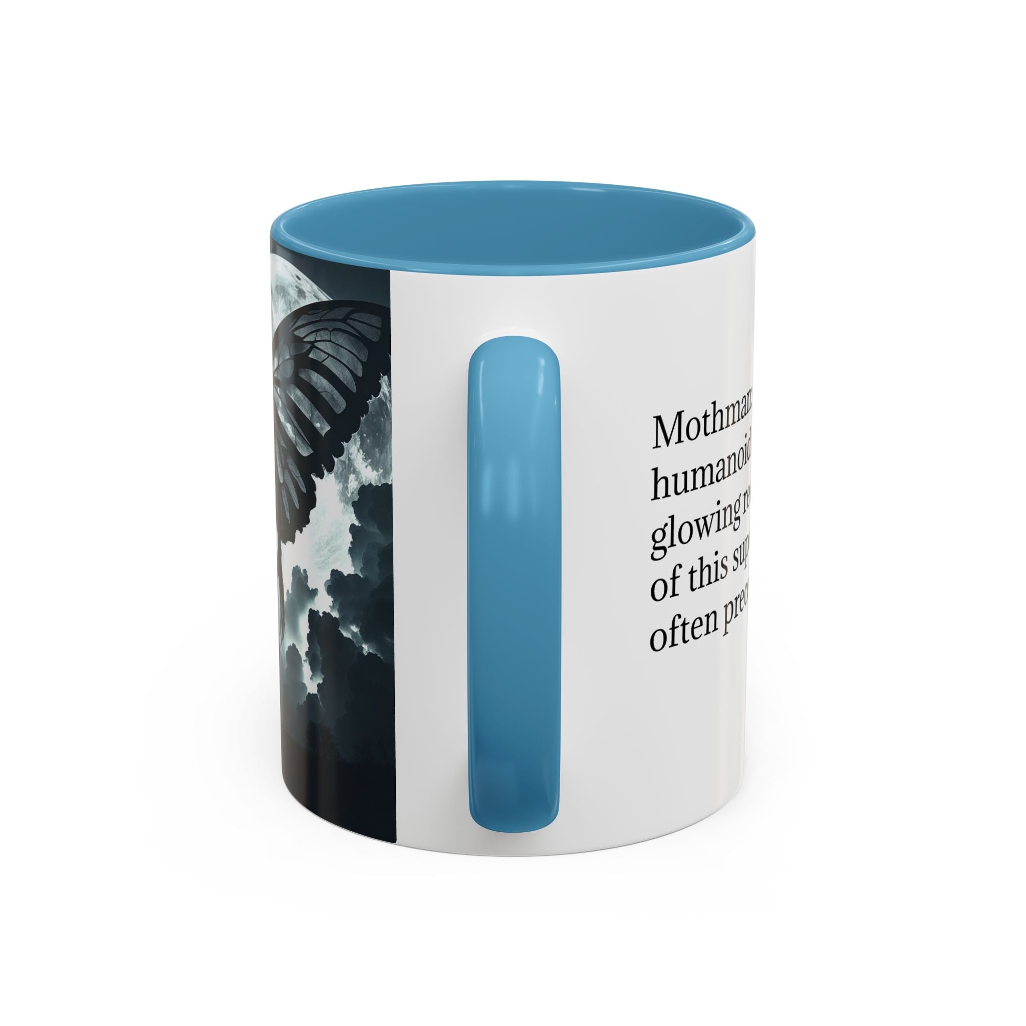 Mothman Coffee Mug: Supernatural Cryptid, Legendary Monster, Mugs for Men (Moon)