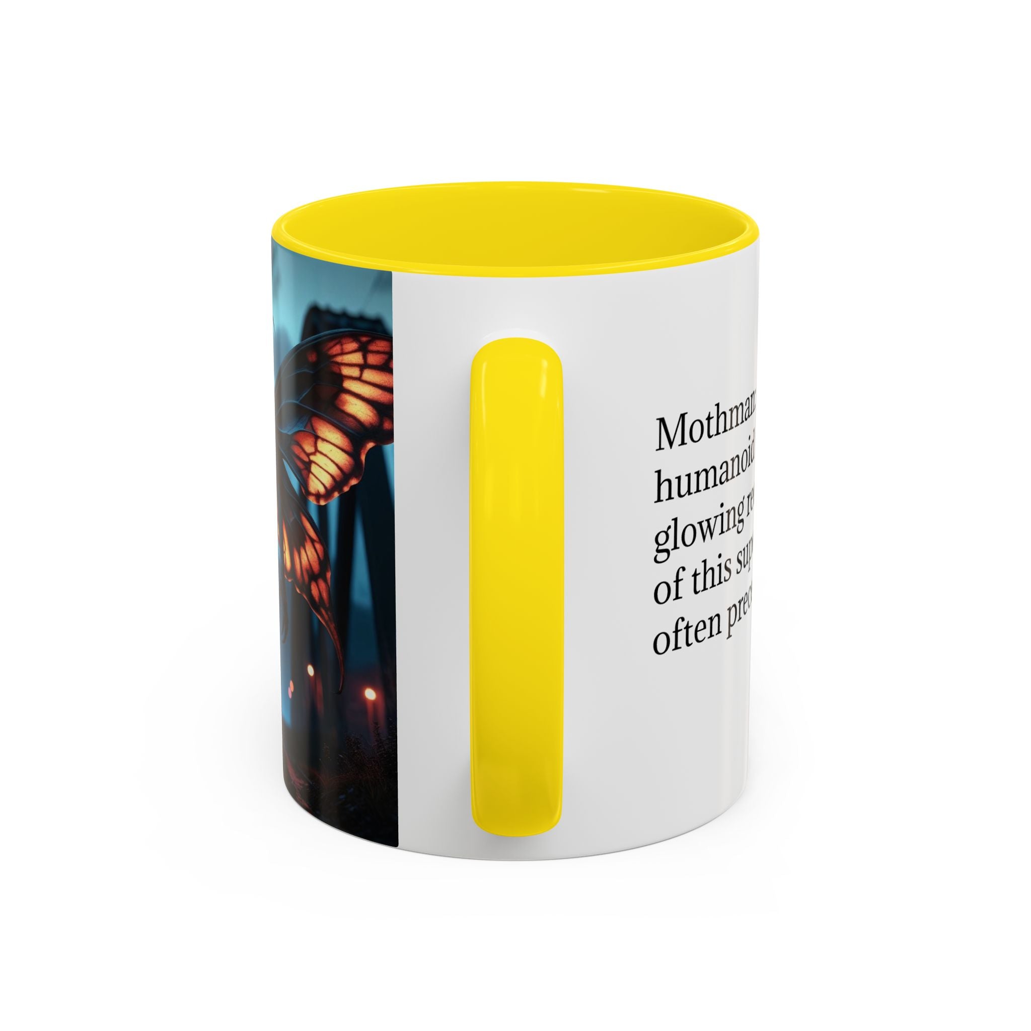 Mothman Coffee Mug: Supernatural Monster, Legendary Creature, Cryptid Gift (Bridge)