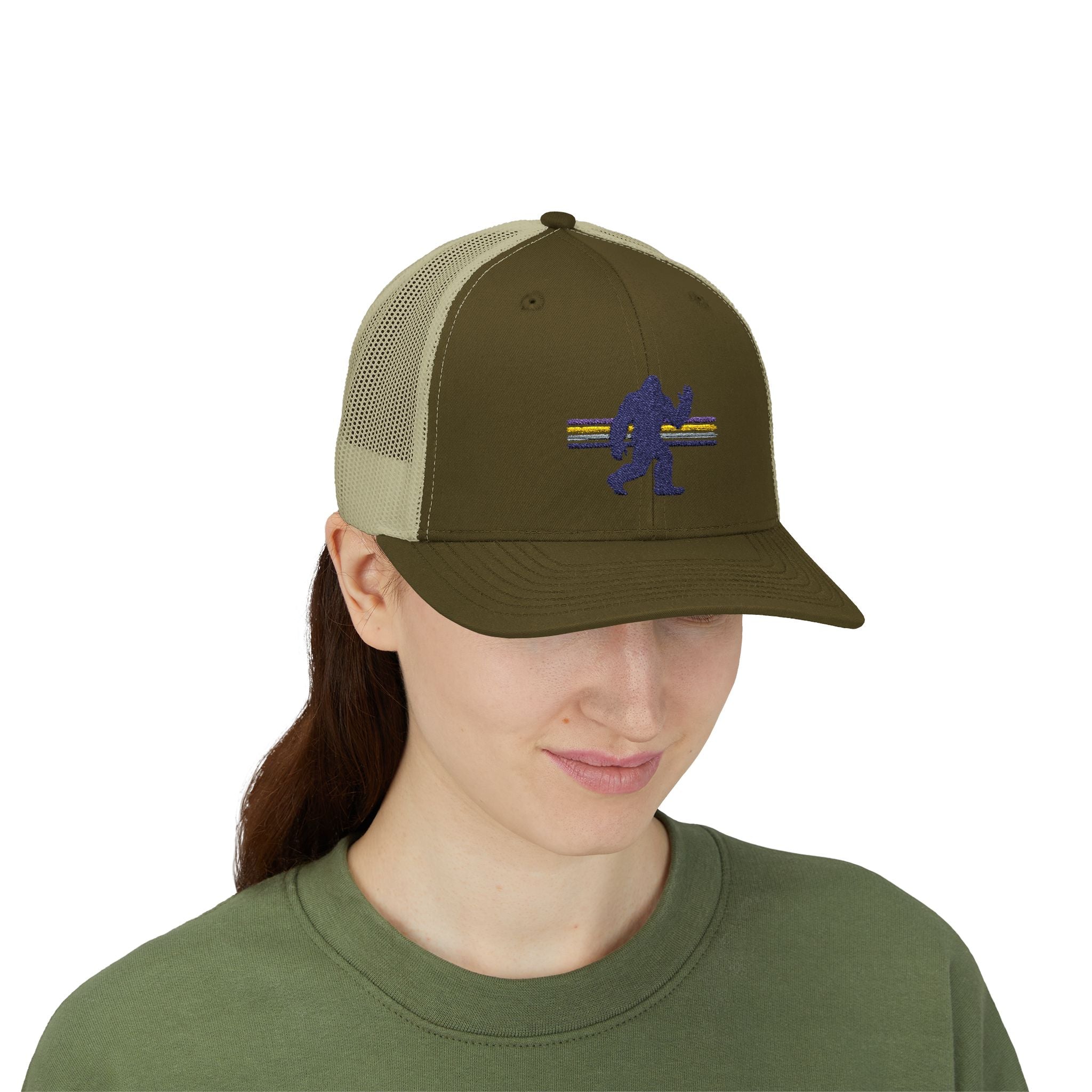 Bigfoot Baseball Cap: Sasquatch Trucker Hat, Snapback Hat, Embroidered Outdoor Gear