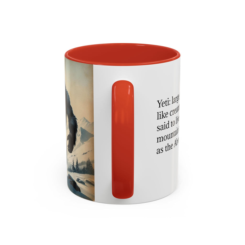 Abominable Snowman Ceramic Mug: Yeti Coffee Cup, Himalayan Mountain Cryptid, Bigfoot Camping Gift