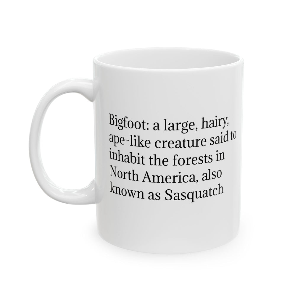Personalized Bigfoot Coffee Cup: Sasquatch, Pacific Northwest Cryptid, Mythical Creature Mug