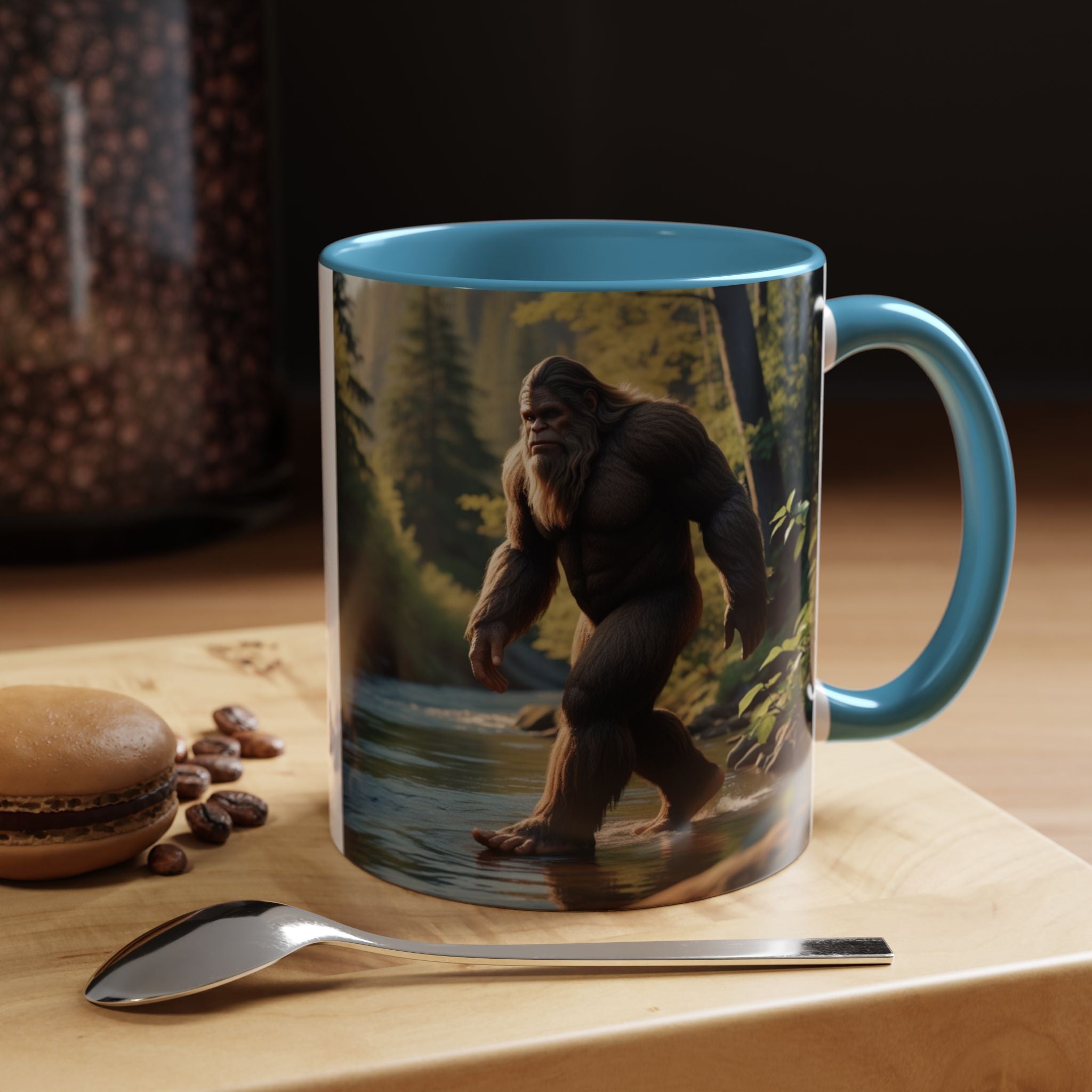Bigfoot Coffee Mug: Sasquatch, Forest Cryptid, Mythical Creature, Camping Gift
