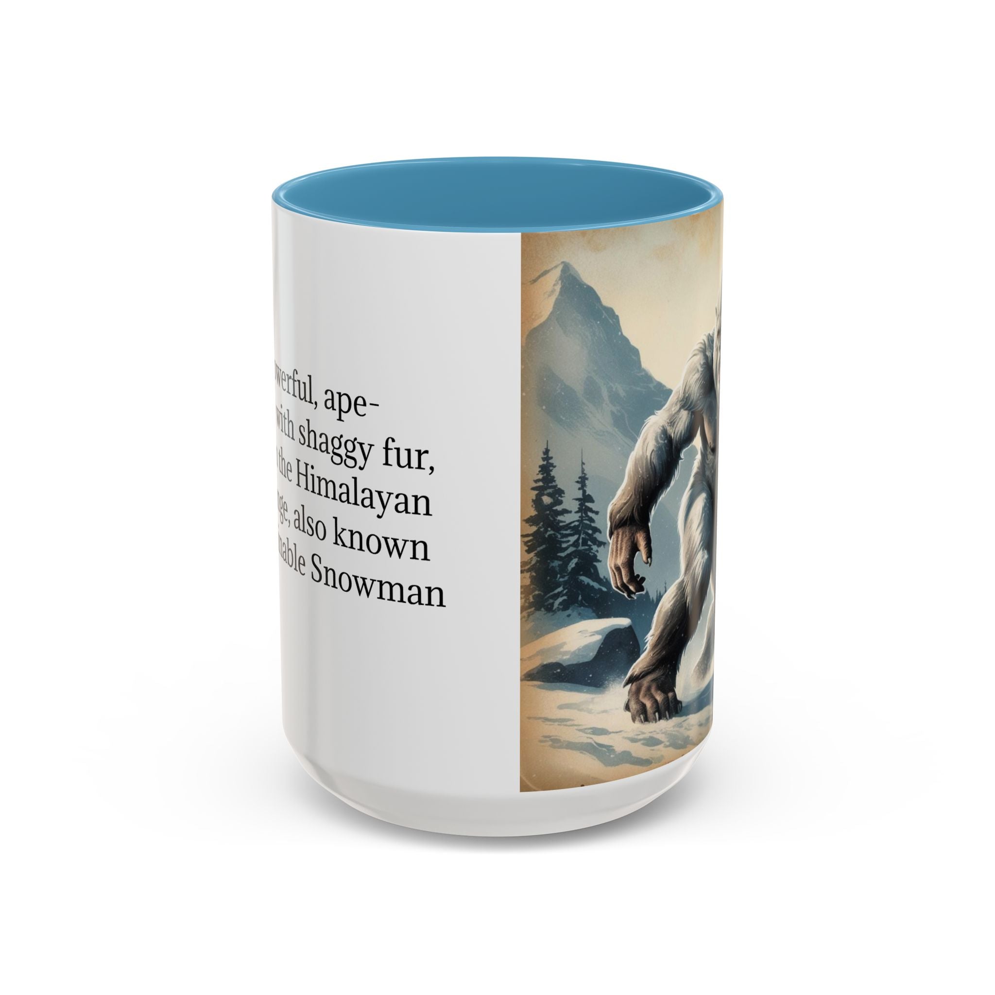 Abominable Snowman Ceramic Mug: Yeti Coffee Cup, Himalayan Mountain Cryptid, Bigfoot Camping Gift