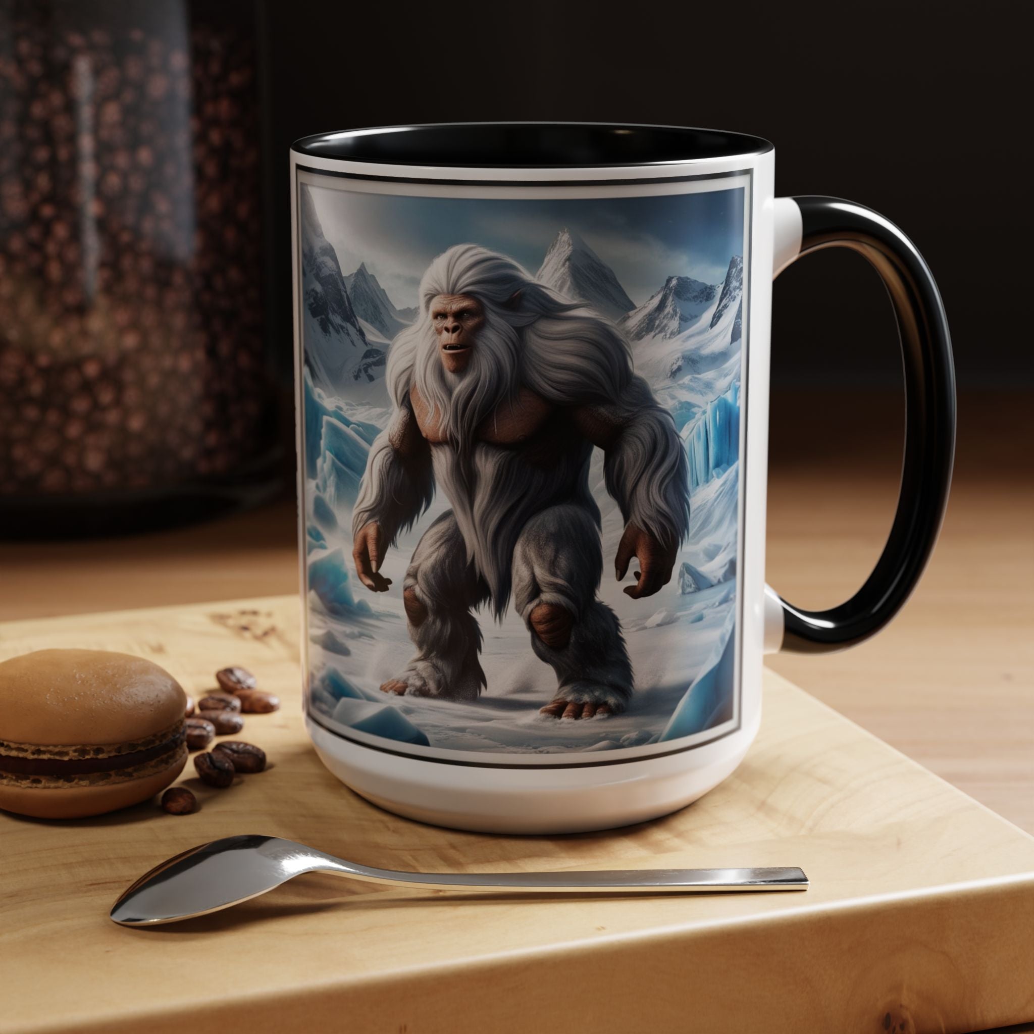 Yeti Coffee Mug: Abominable Snowman, Himalayan Mountain Cryptid, Bigfoot Camping Gift