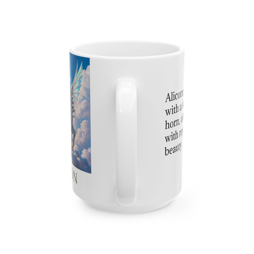 Customizable Unicorn Coffee Mug: Mythical Creature, Enchanted Alicorn, Fairytale Gift