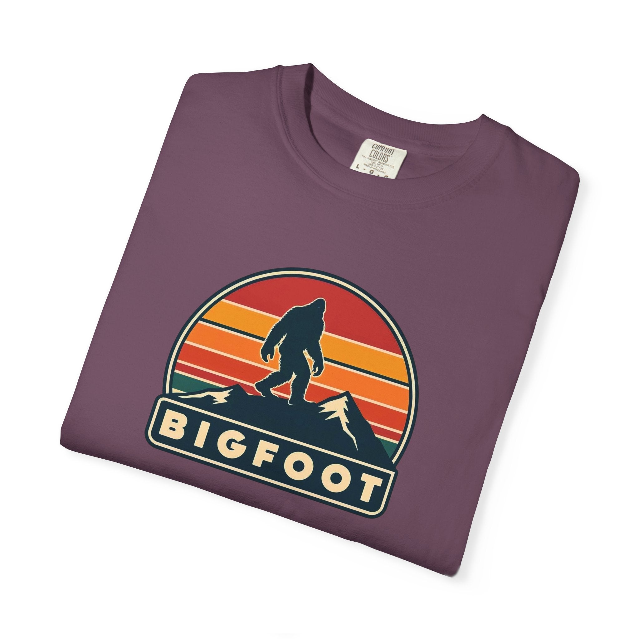 Bigfoot Shirt Comfort Colors® | Sasquatch Camping TShirt, Retro Graphic Tee, Cryptid Outdoor Clothing