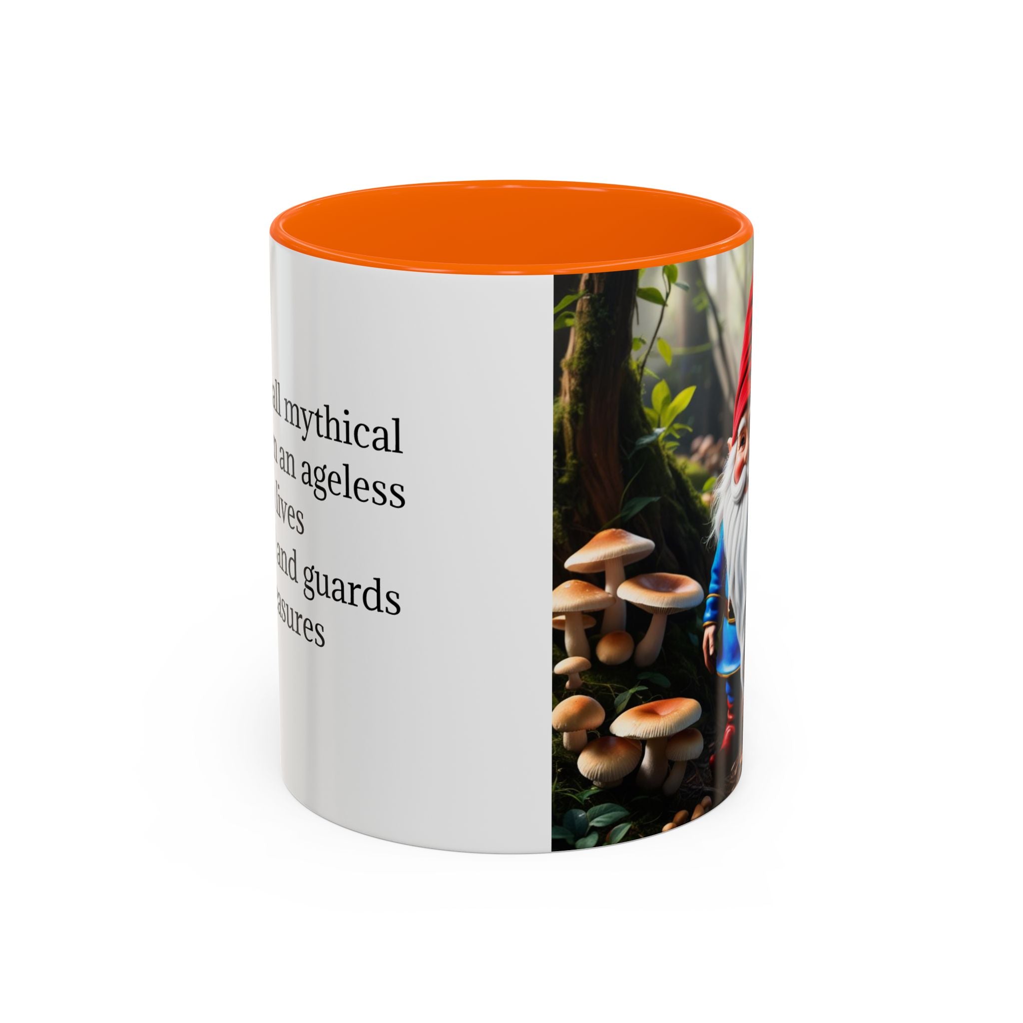 Gnome Coffee Mug: Nordic Folklore Gift, Scandinavian Nisse, Enchanted Mushroom Garden