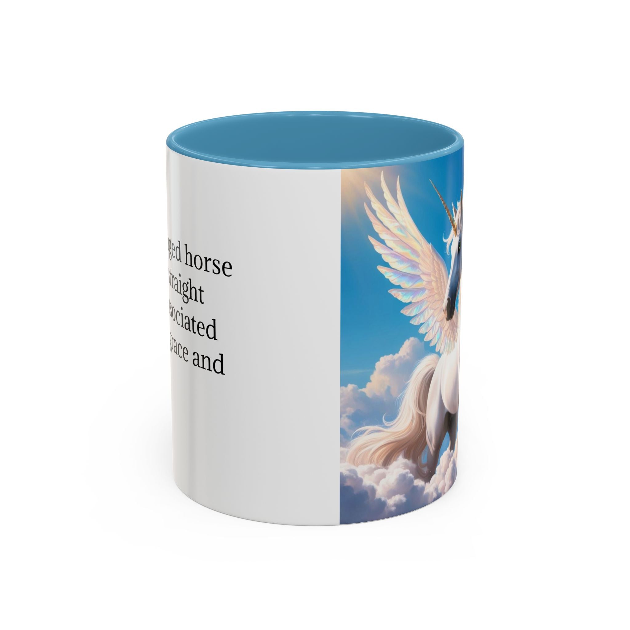 Unicorn Coffee Mug: Fairytale Alicorn, Mythical Creature, Enchanted Gift (Blue)