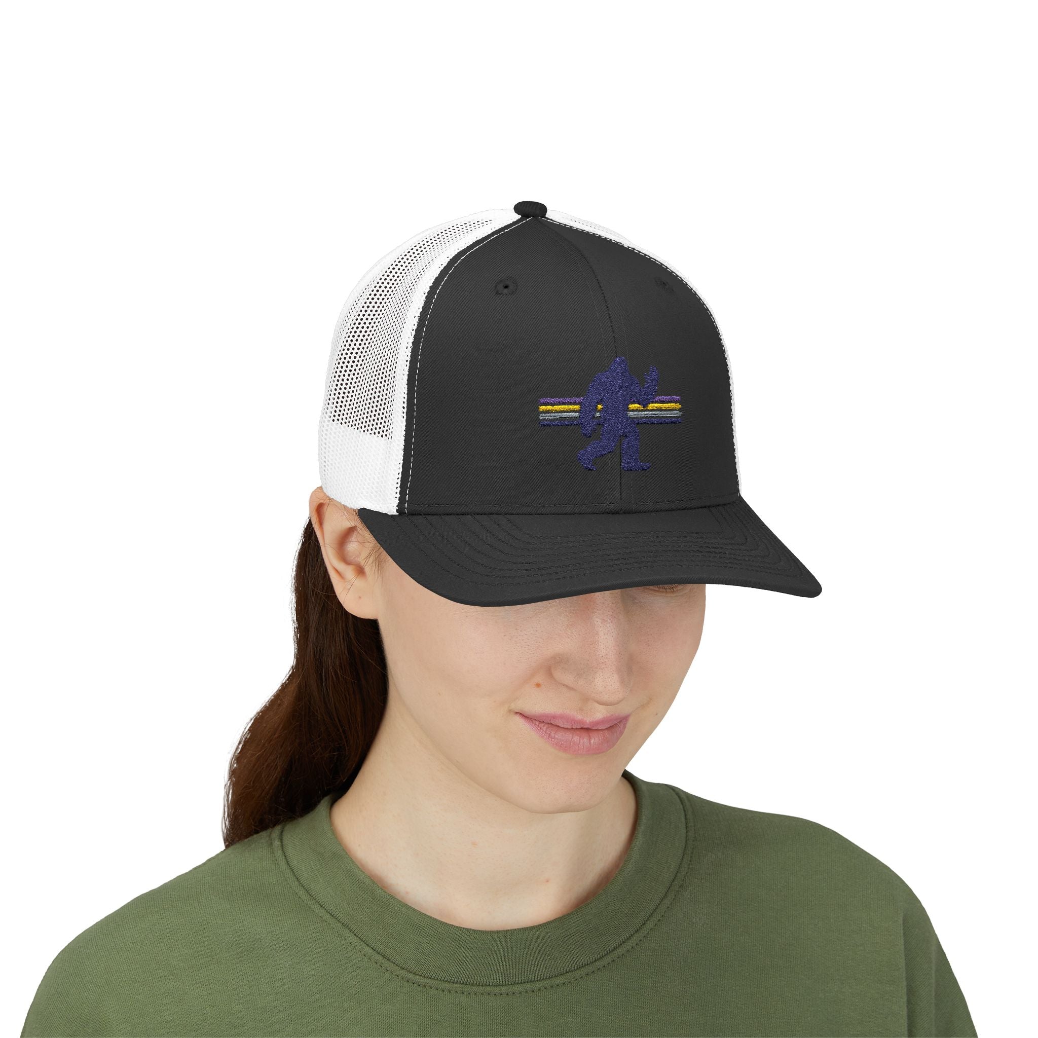 Bigfoot Baseball Cap: Sasquatch Trucker Hat, Snapback Hat, Embroidered Outdoor Gear
