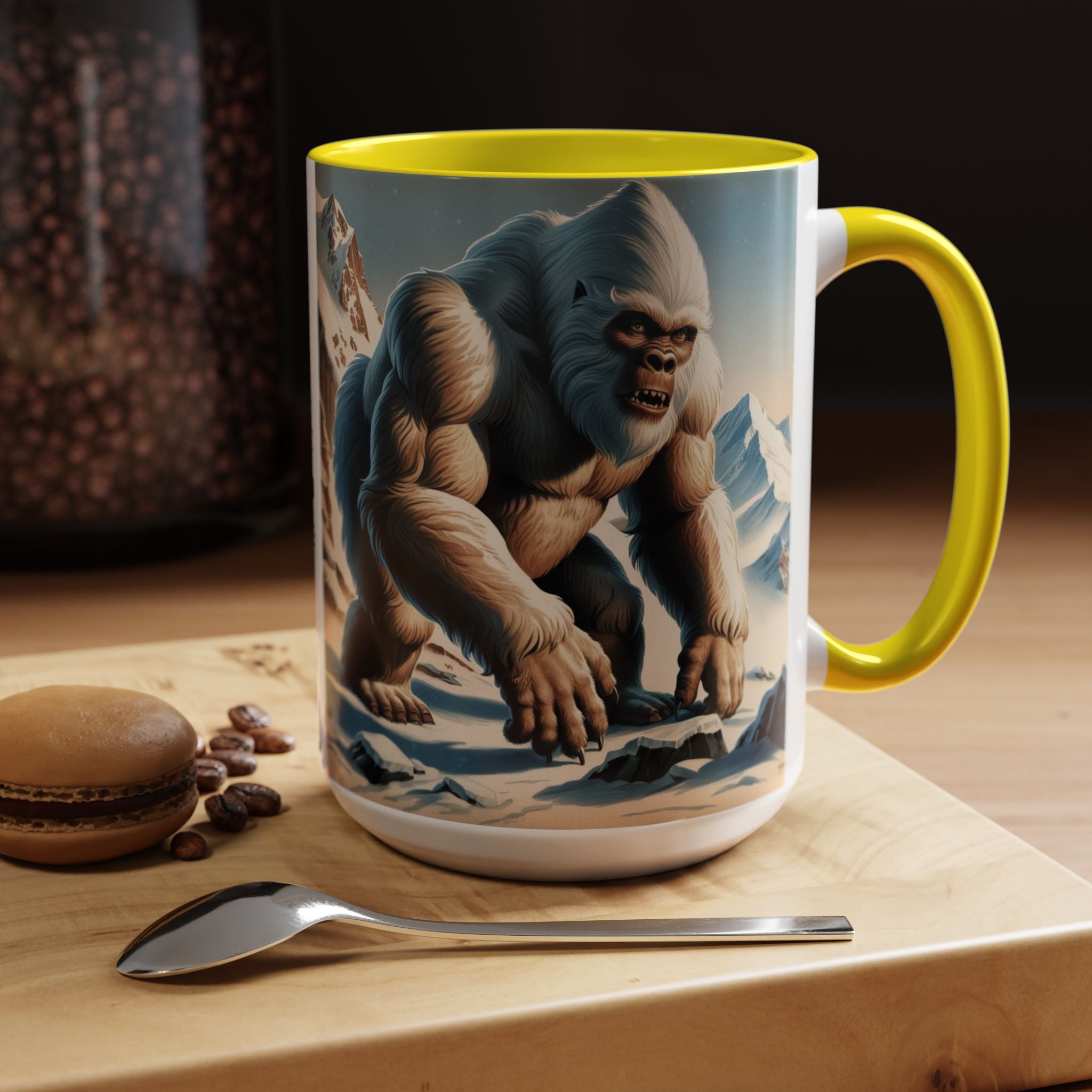 Abominable Snowman Coffee Mug: Himalayan Mountain Yeti, Mythical Creature, Sasquatch Gift