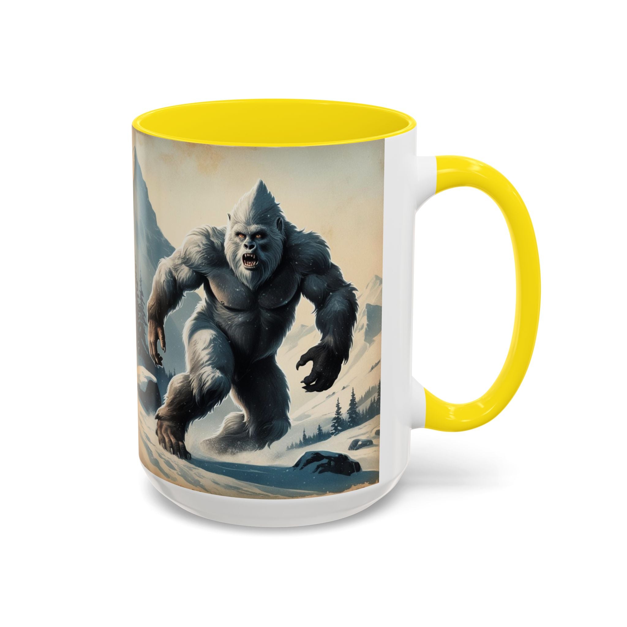 Abominable Snowman Ceramic Mug: Yeti Coffee Cup, Himalayan Mountain Cryptid, Bigfoot Camping Gift
