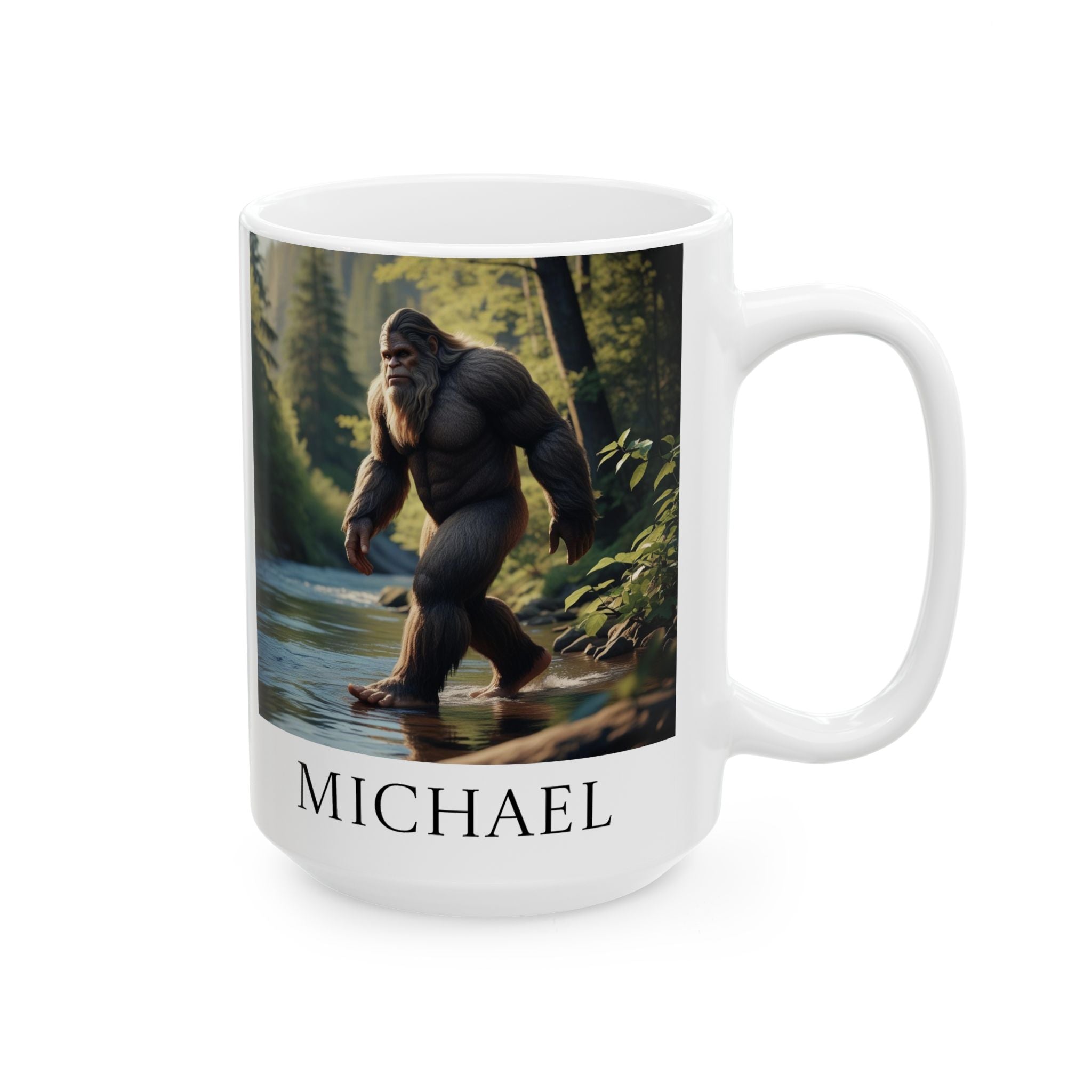 Customizable Bigfoot Coffee Mug: Sasquatch, Mythical Creature, Pacific Northwest Cryptid