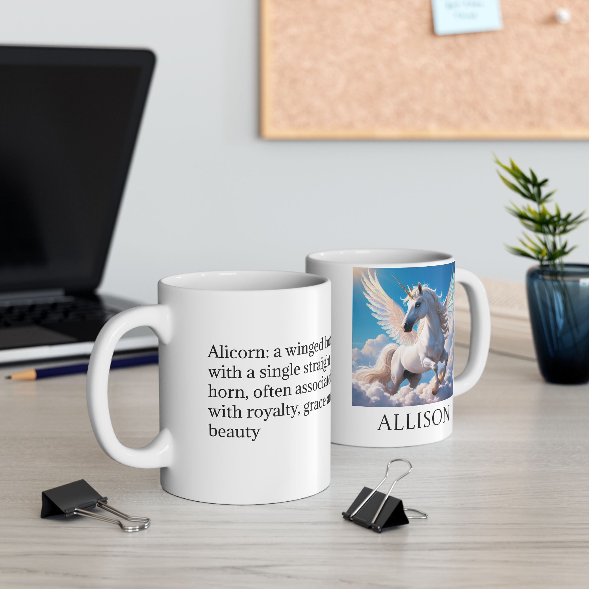 Customizable Unicorn Coffee Mug: Mythical Creature, Enchanted Alicorn, Fairytale Gift