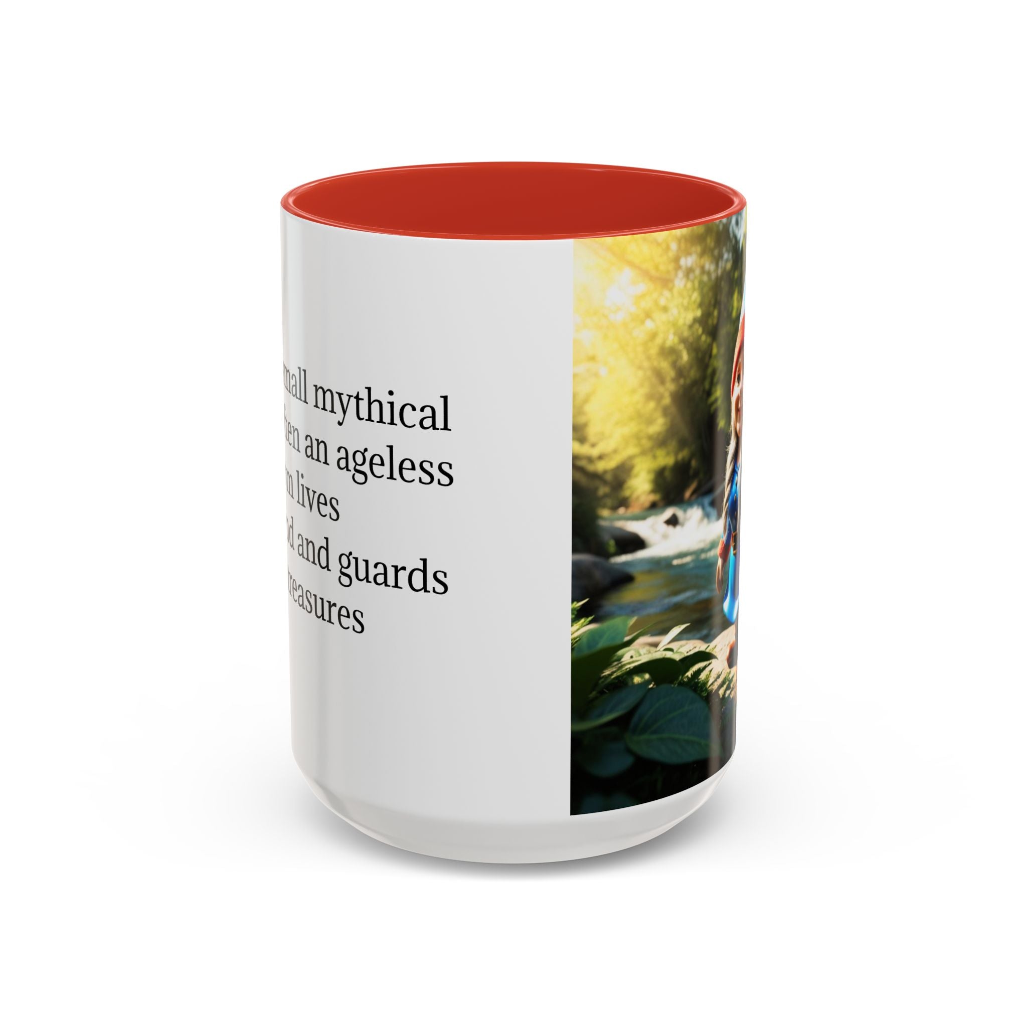 Gnome Coffee Mug:  Scandinavian Nisse, Nordic Folklore Gift, Enchanted Mushroom Garden