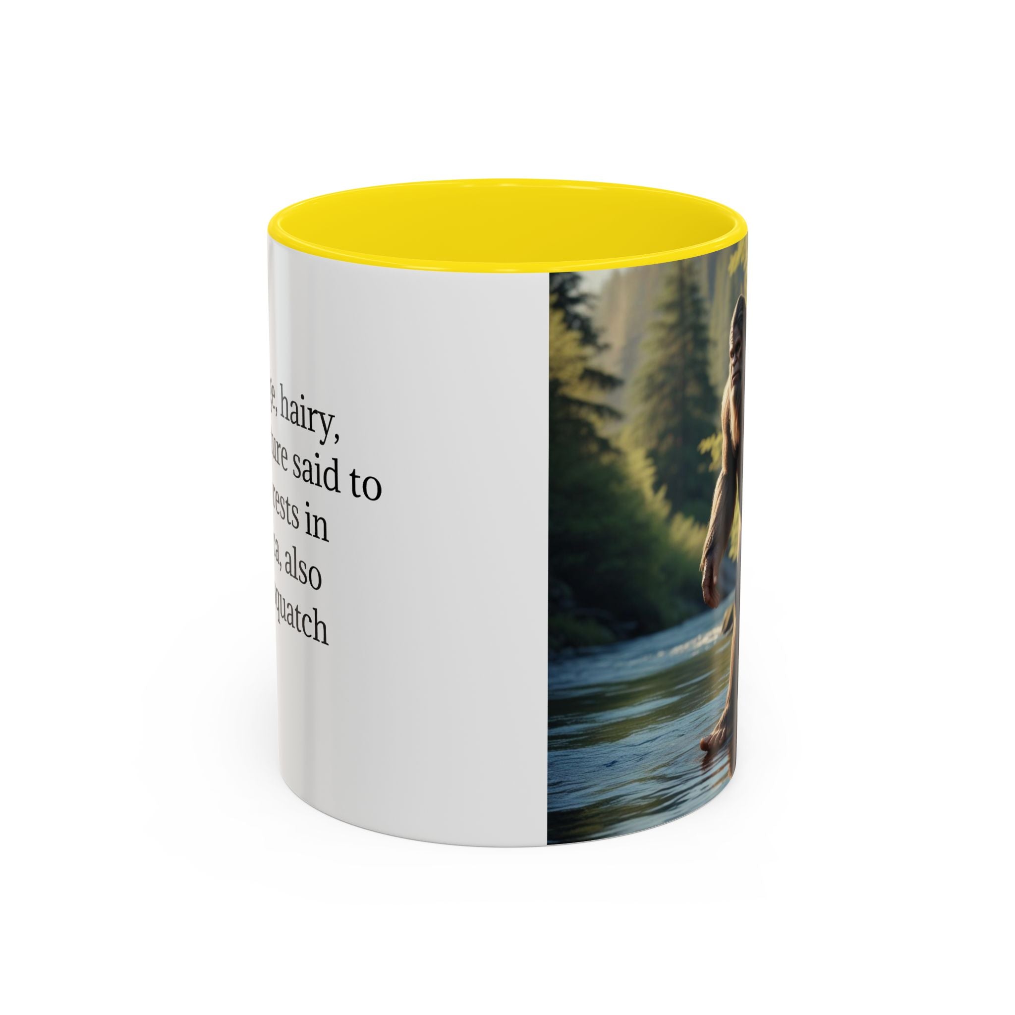 Bigfoot Coffee Mug: Sasquatch, Forest Cryptid, Mythical Creature, Camping Gift