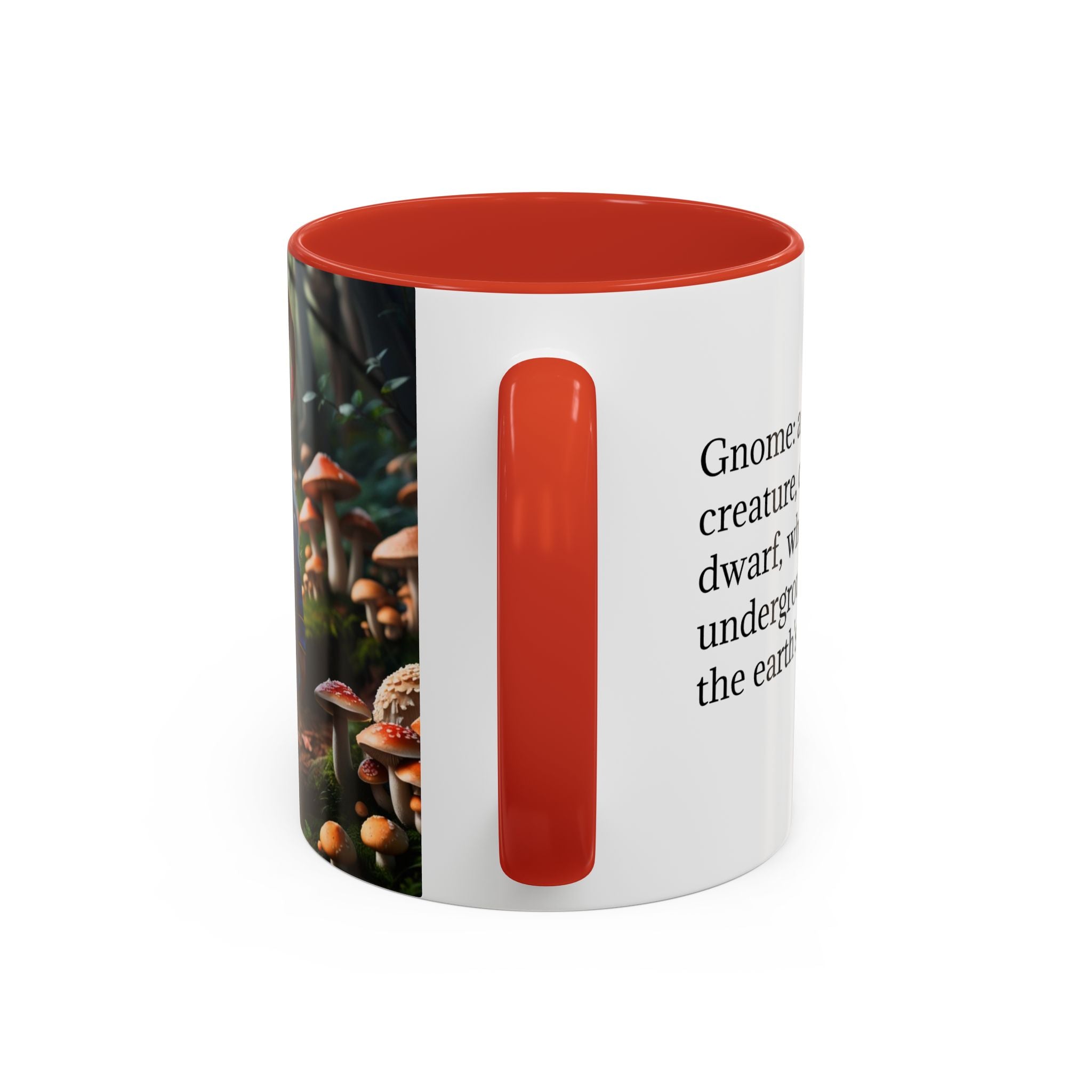 Gnome Coffee Mug: Nordic Folklore Gift, Scandinavian Nisse, Enchanted Mushroom Garden