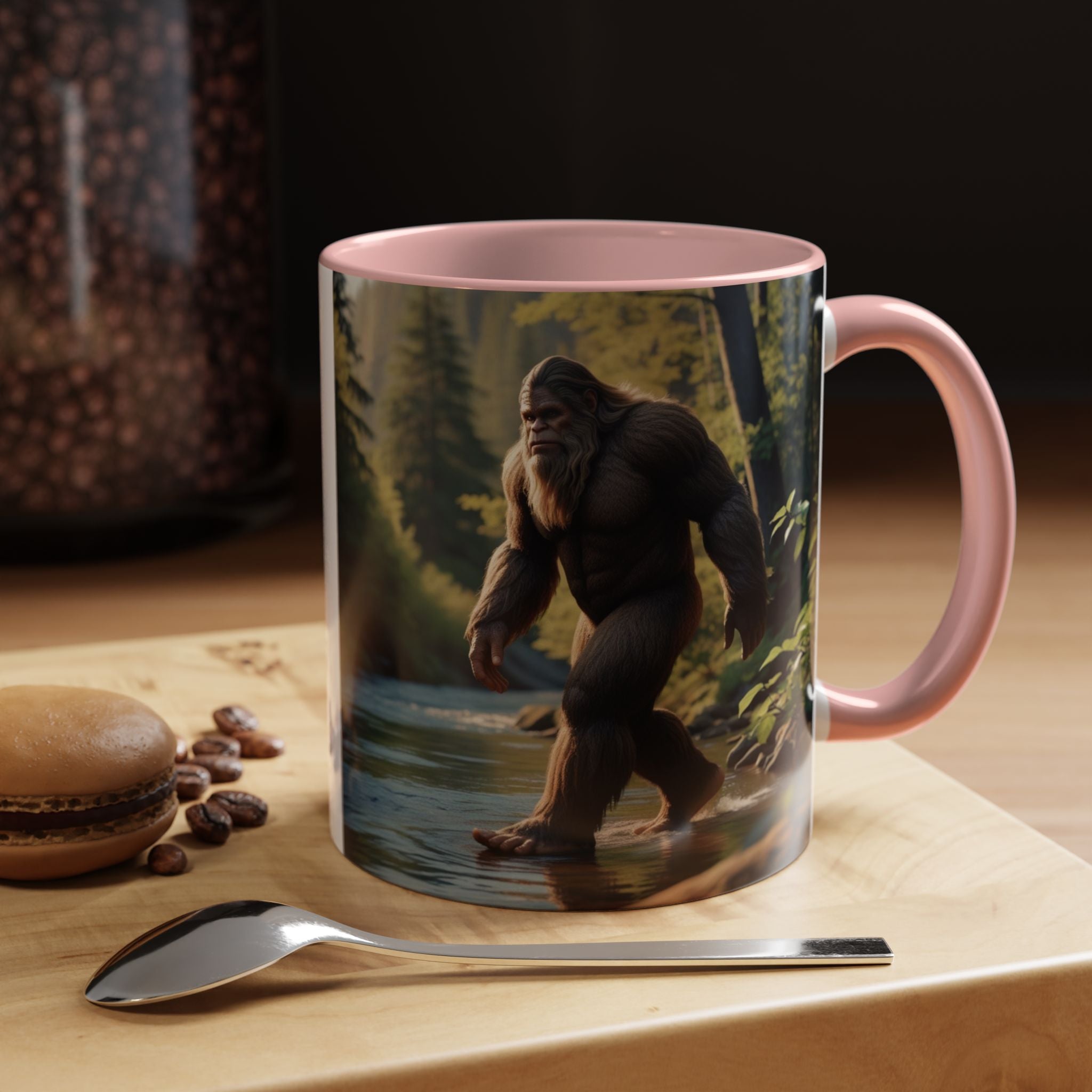 Bigfoot Coffee Mug: Sasquatch, Forest Cryptid, Mythical Creature, Camping Gift