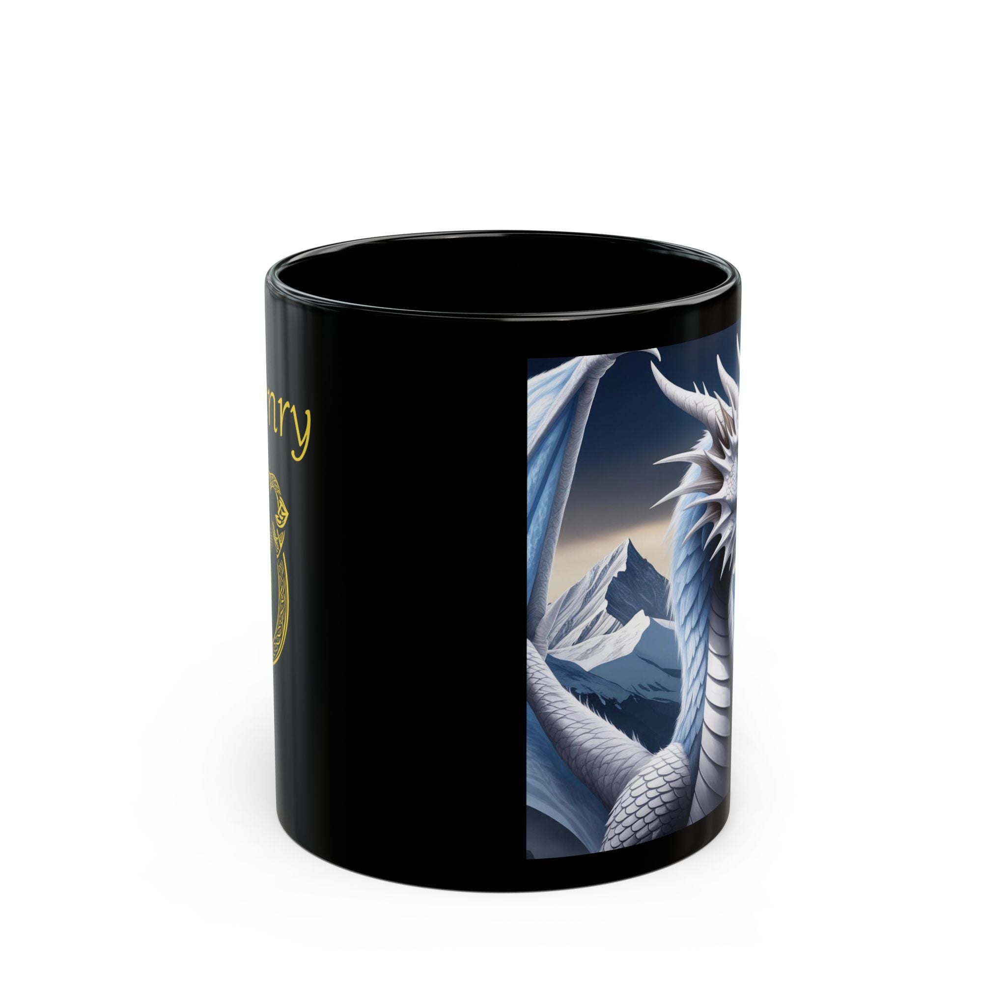 Personalized Dragon Coffee Mug: Customizable DnD Coffee Cup, Frost Drake