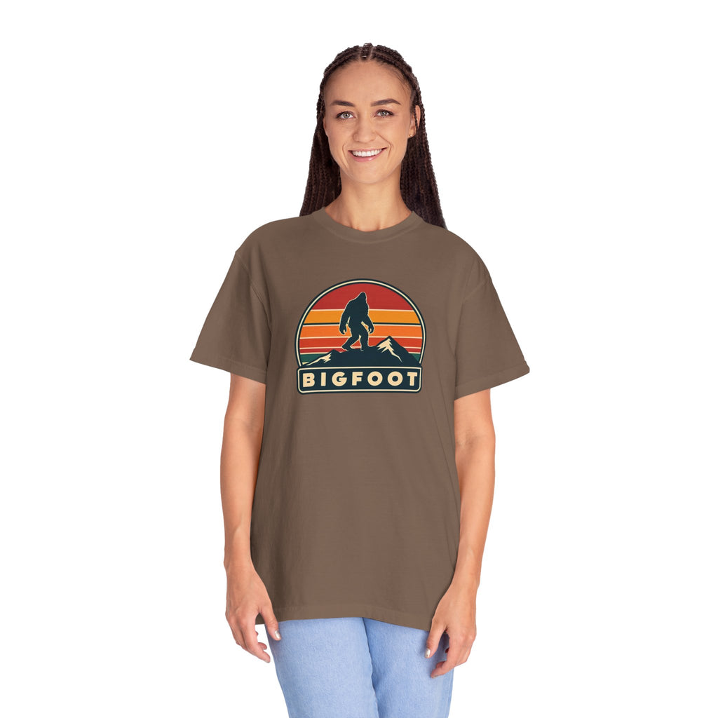 Bigfoot Shirt Comfort Colors® | Sasquatch Camping TShirt, Retro Graphic Tee, Cryptid Outdoor Clothing