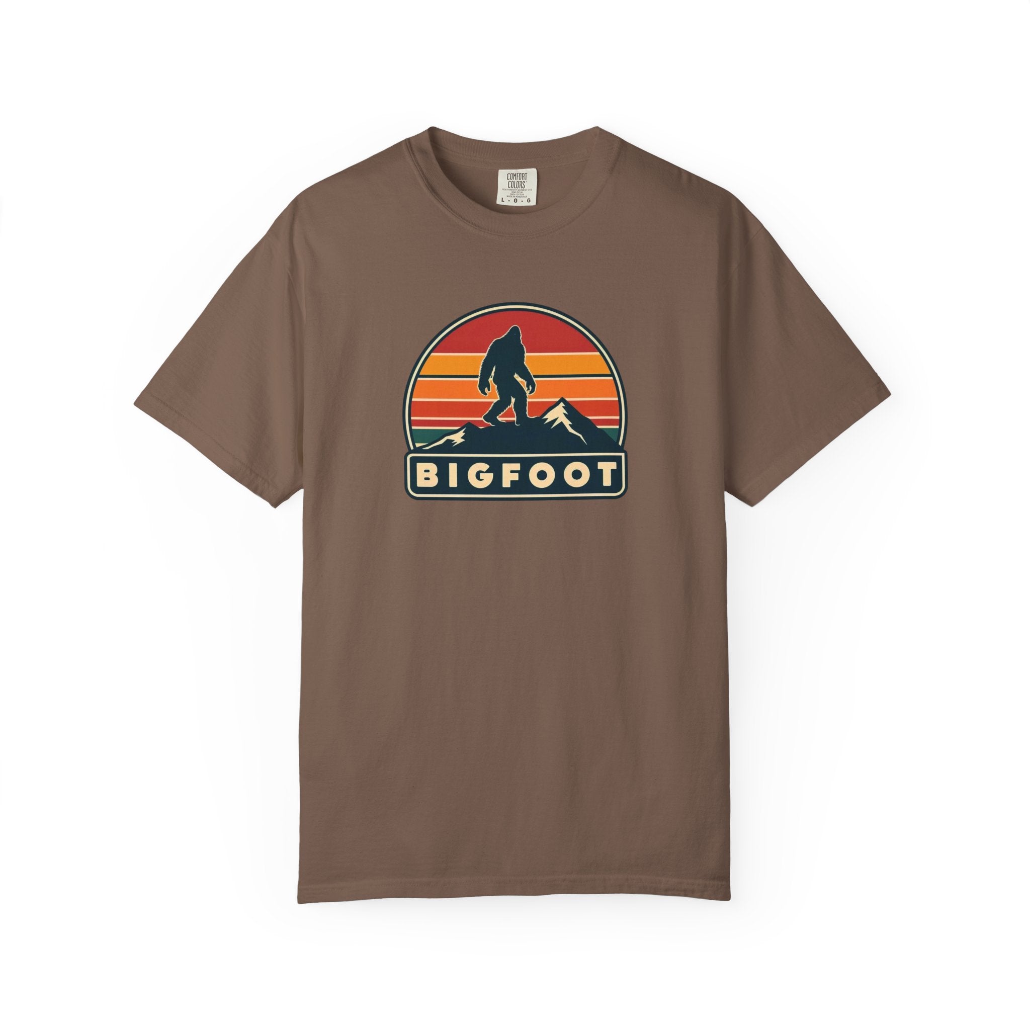 Bigfoot Shirt Comfort Colors® | Sasquatch Camping TShirt, Retro Graphic Tee, Cryptid Outdoor Clothing