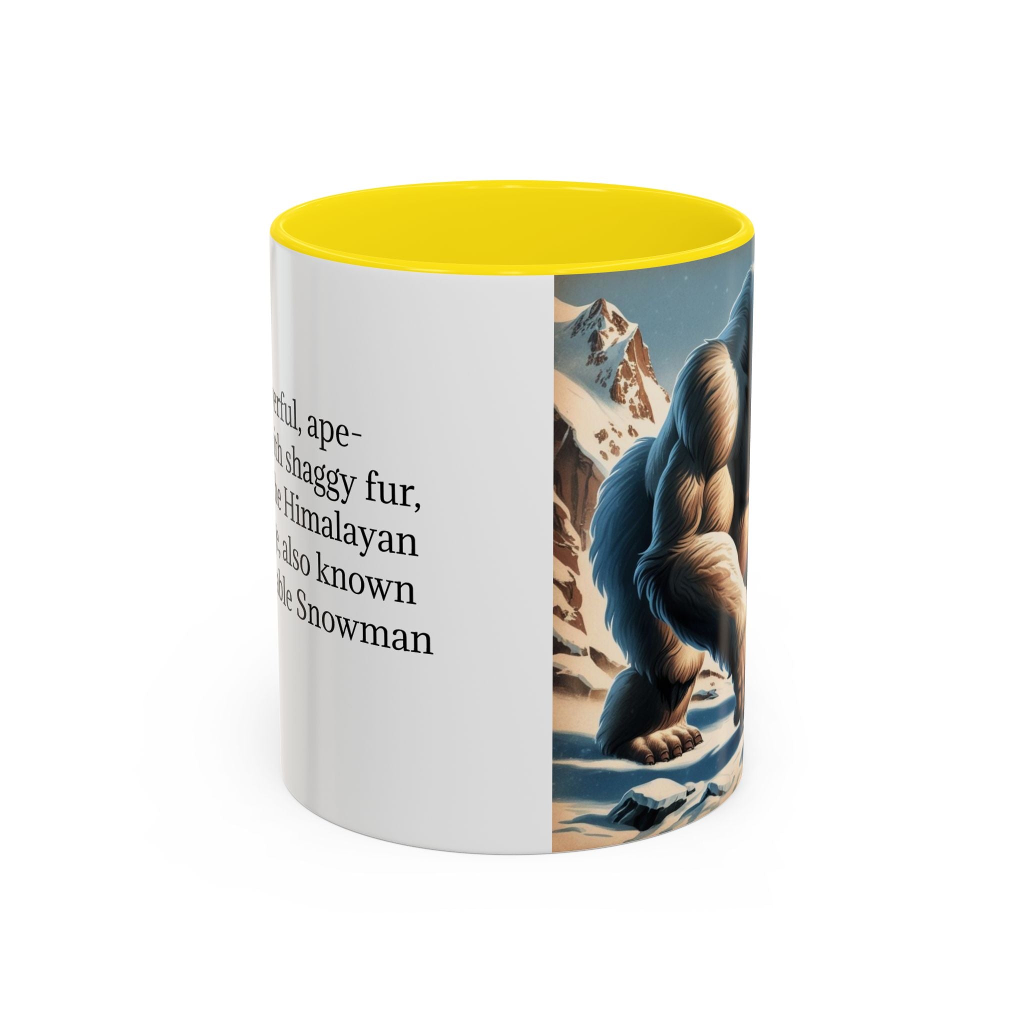 Abominable Snowman Coffee Mug: Himalayan Mountain Yeti, Mythical Creature, Sasquatch Gift