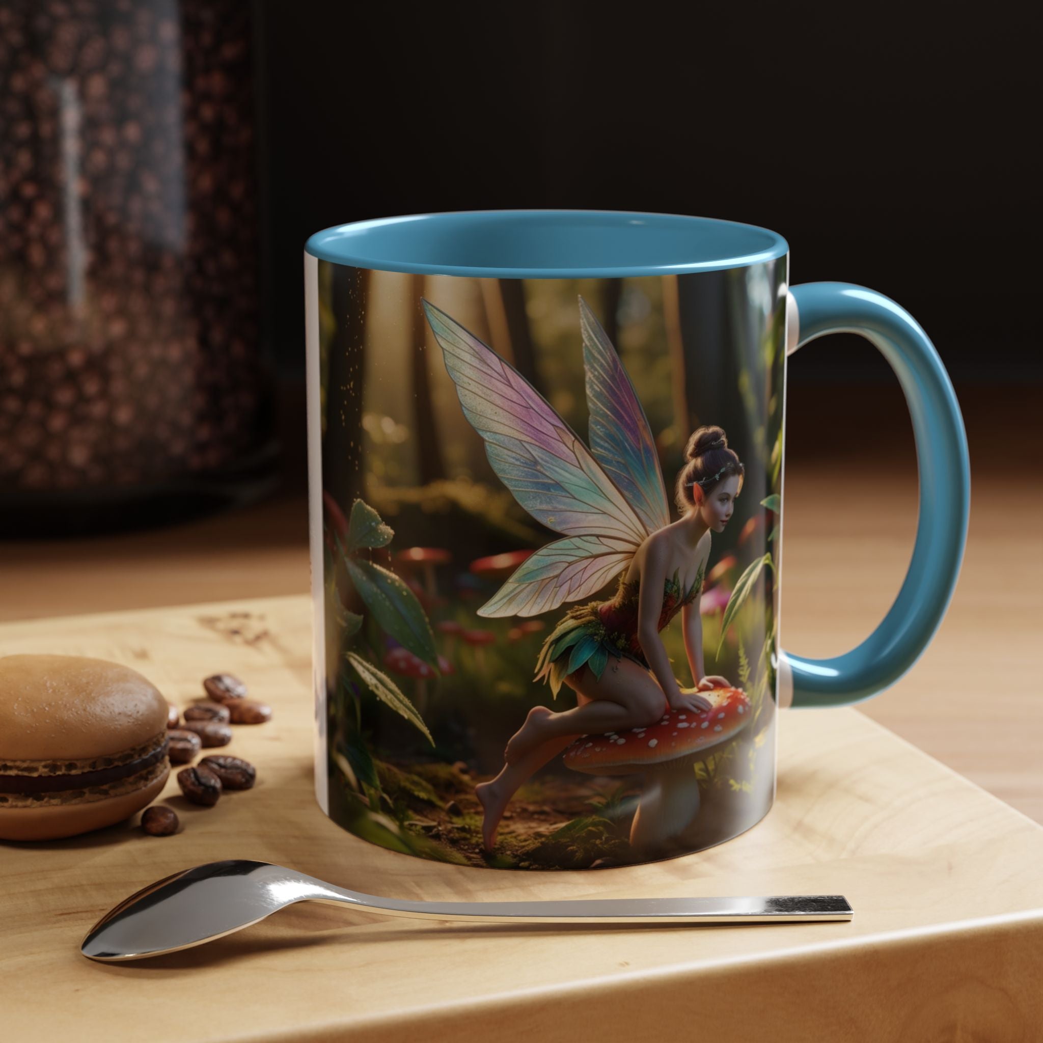 Fairy Coffee Mug: Whimsical Gift, Enchanted Toadstool Pixie Garden, Cottagecore Teacup