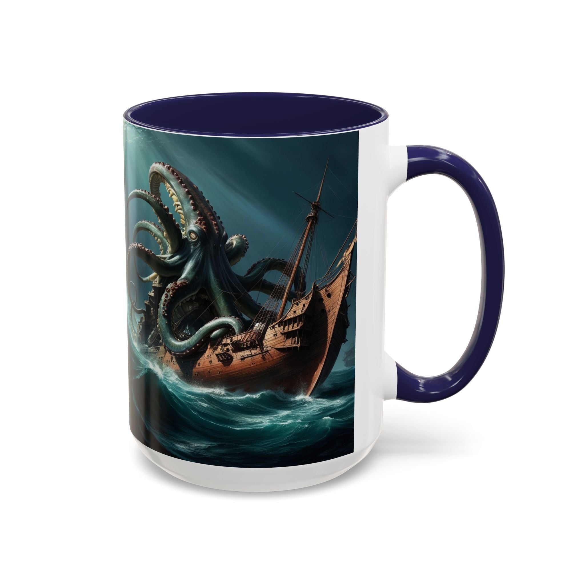 Kraken Coffee Mug: Giant Squid Coffee Cup, Legendary Monster, Nautical Gift