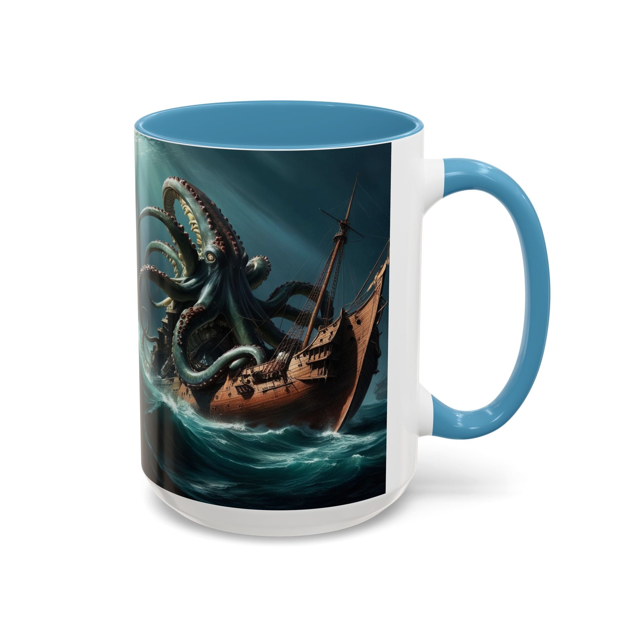 Kraken Coffee Mug: Giant Squid Coffee Cup, Legendary Monster, Nautical Gift