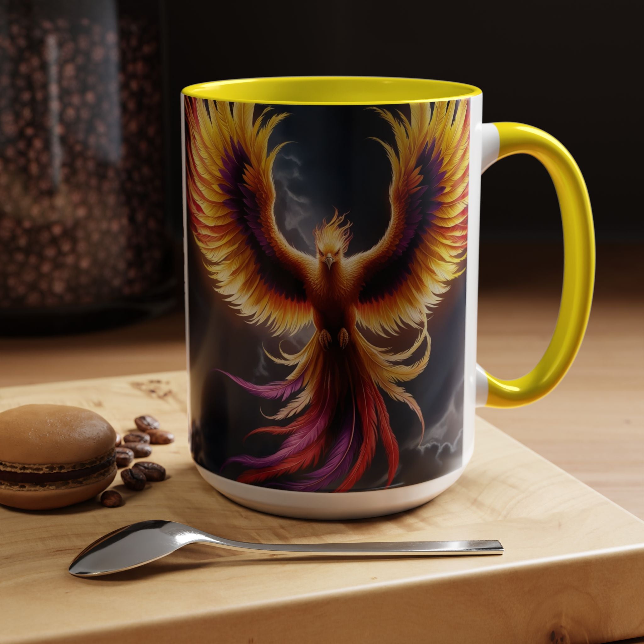 Phoenix Coffee Mug: Mythical Firebird Ceramic Cup, Fantasy Mug, Legendary Creature