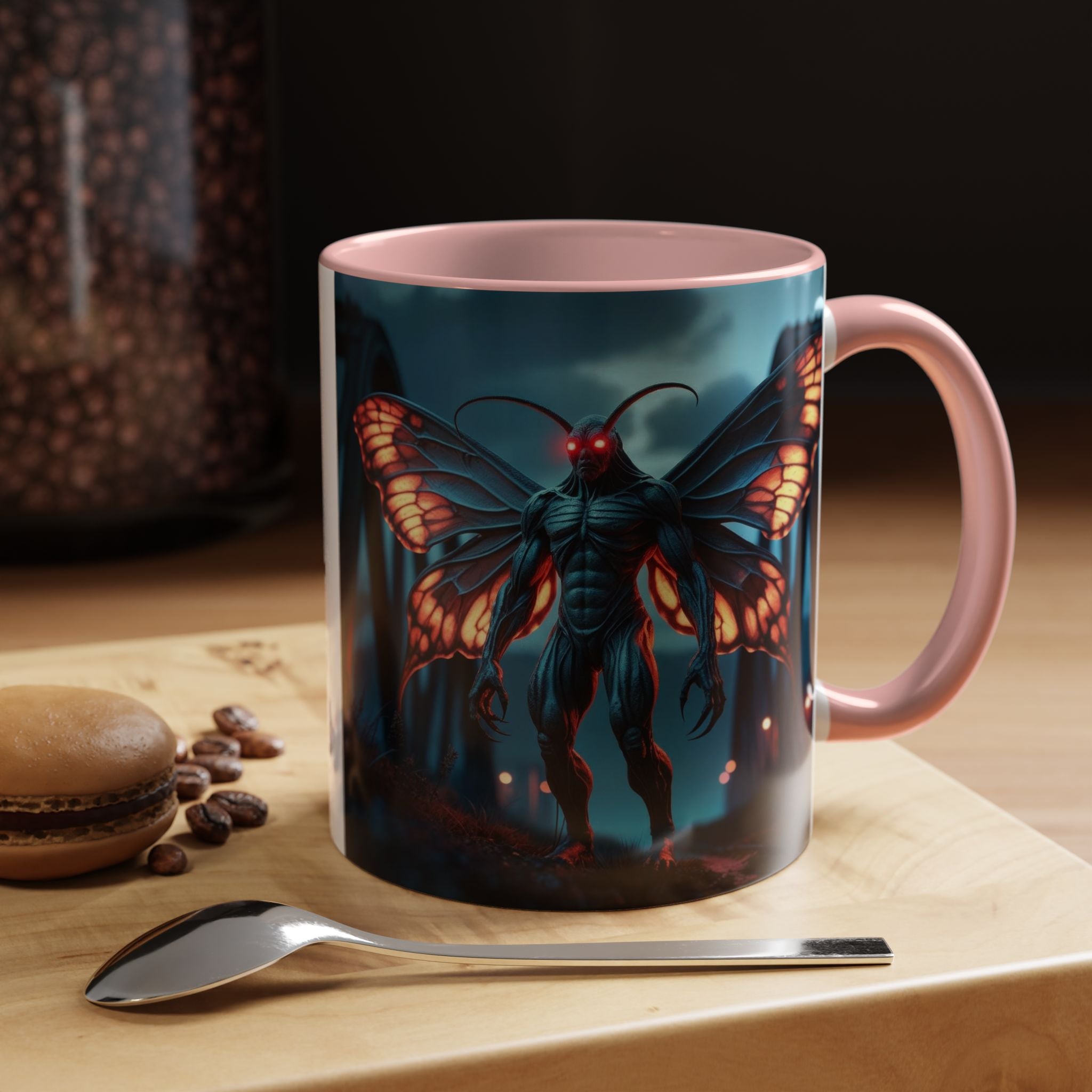 Mothman Coffee Mug: Supernatural Monster, Legendary Creature, Cryptid Gift (Bridge)
