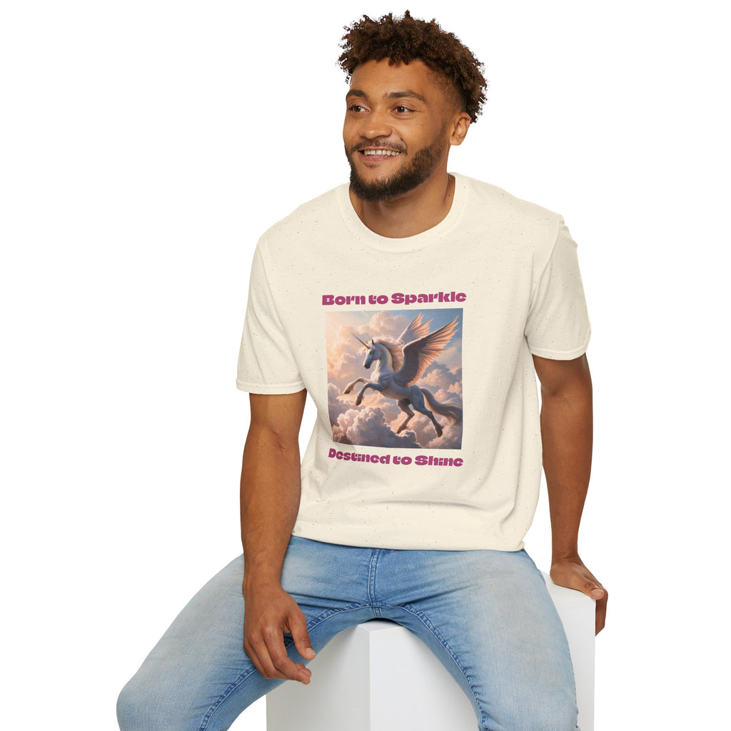 Unicorn Graphic Tee: Legendary Alicorn, Soft Cotton Shirt, Born to Sparkle