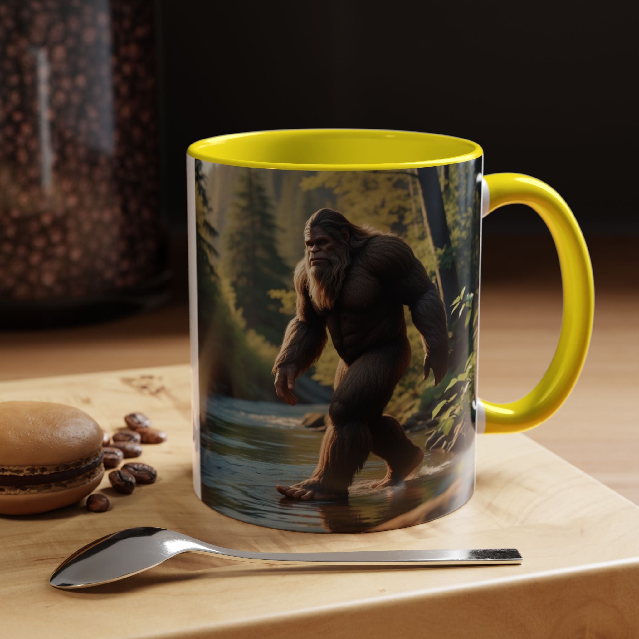 Bigfoot Coffee Mug: Sasquatch, Forest Cryptid, Mythical Creature, Camping Gift