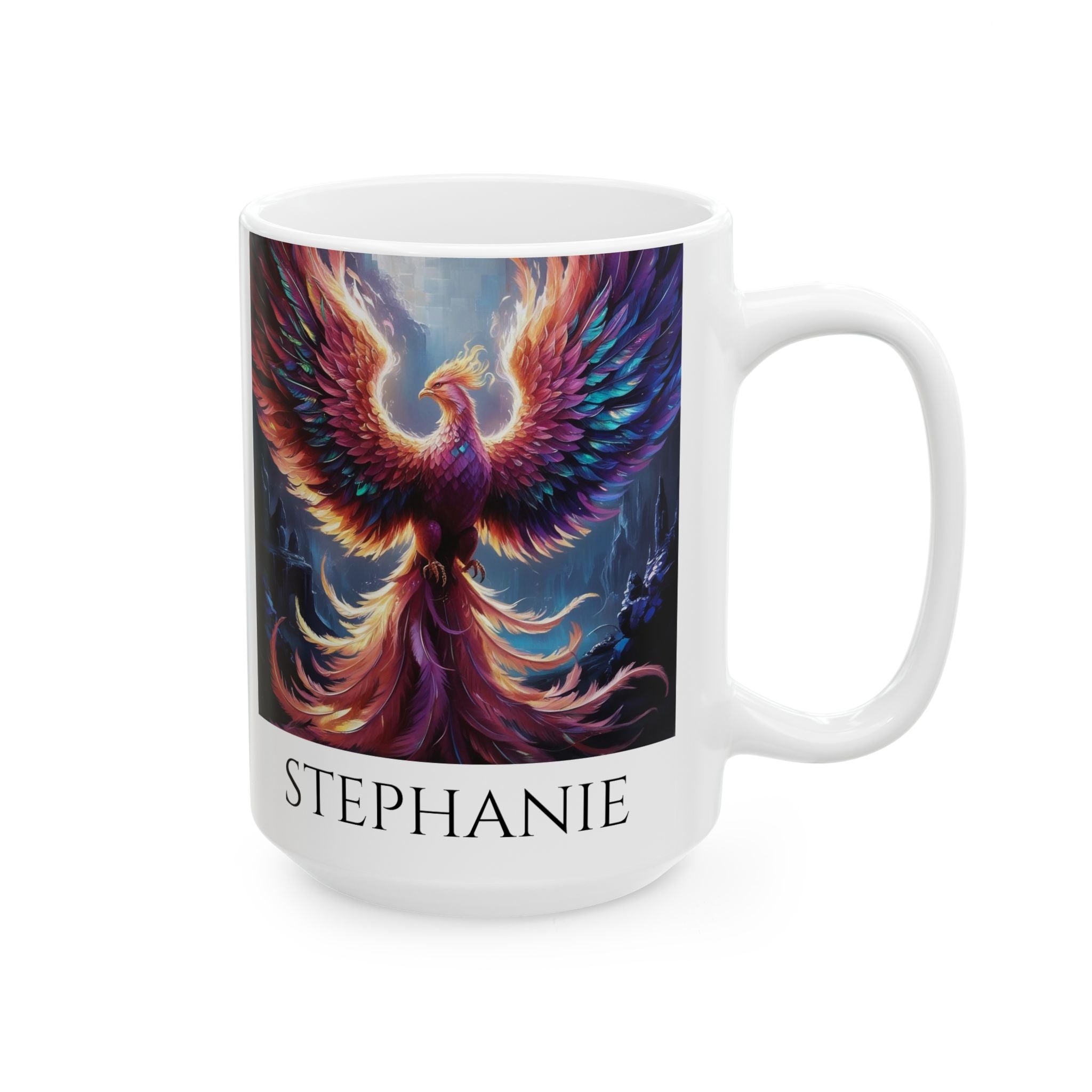Customizable Phoenix Coffee Mug: Mythical Creature, Rise from the Ashes