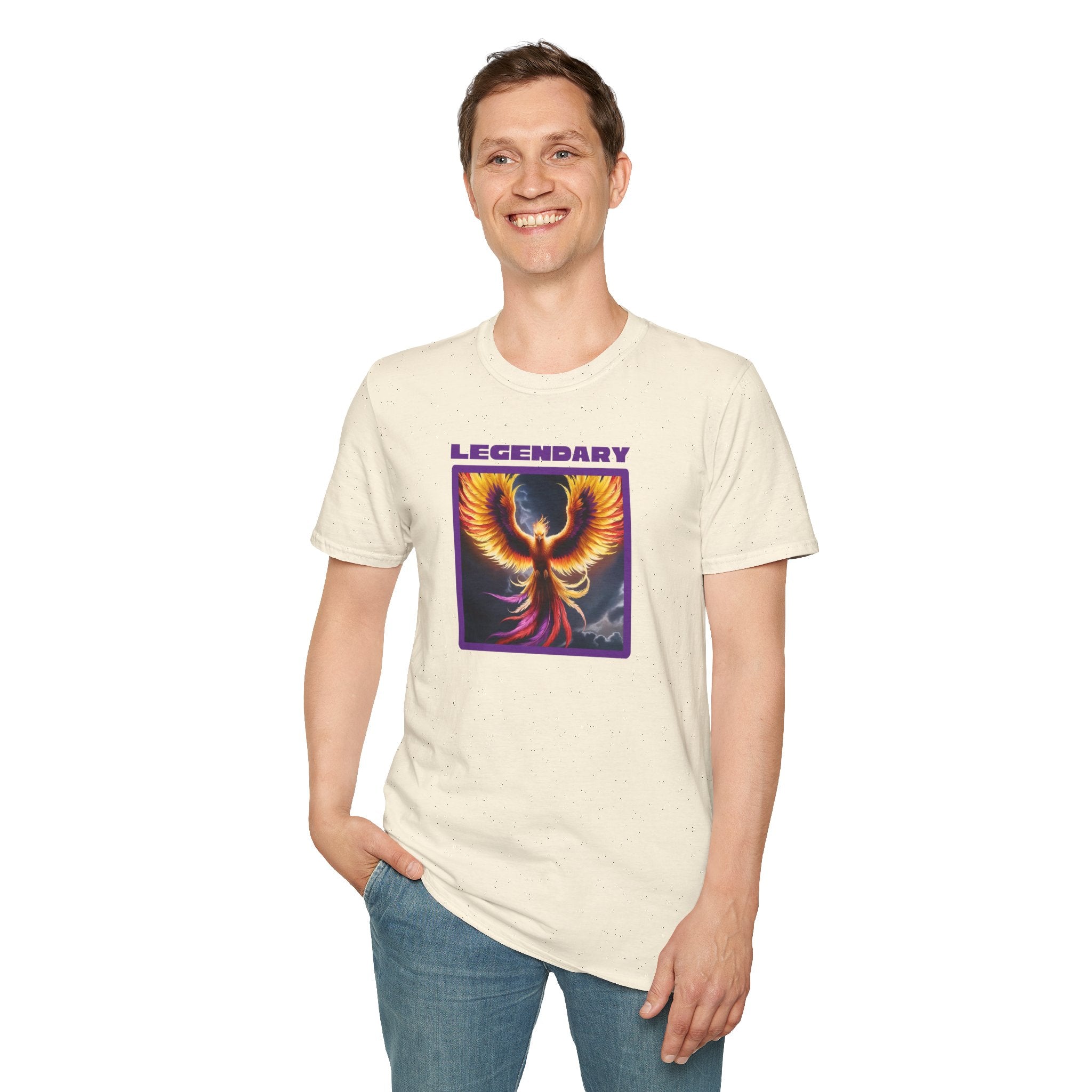 Phoenix Graphic Tee: Mythical Creature, Soft Cotton Shirt, Rise from the Ashes