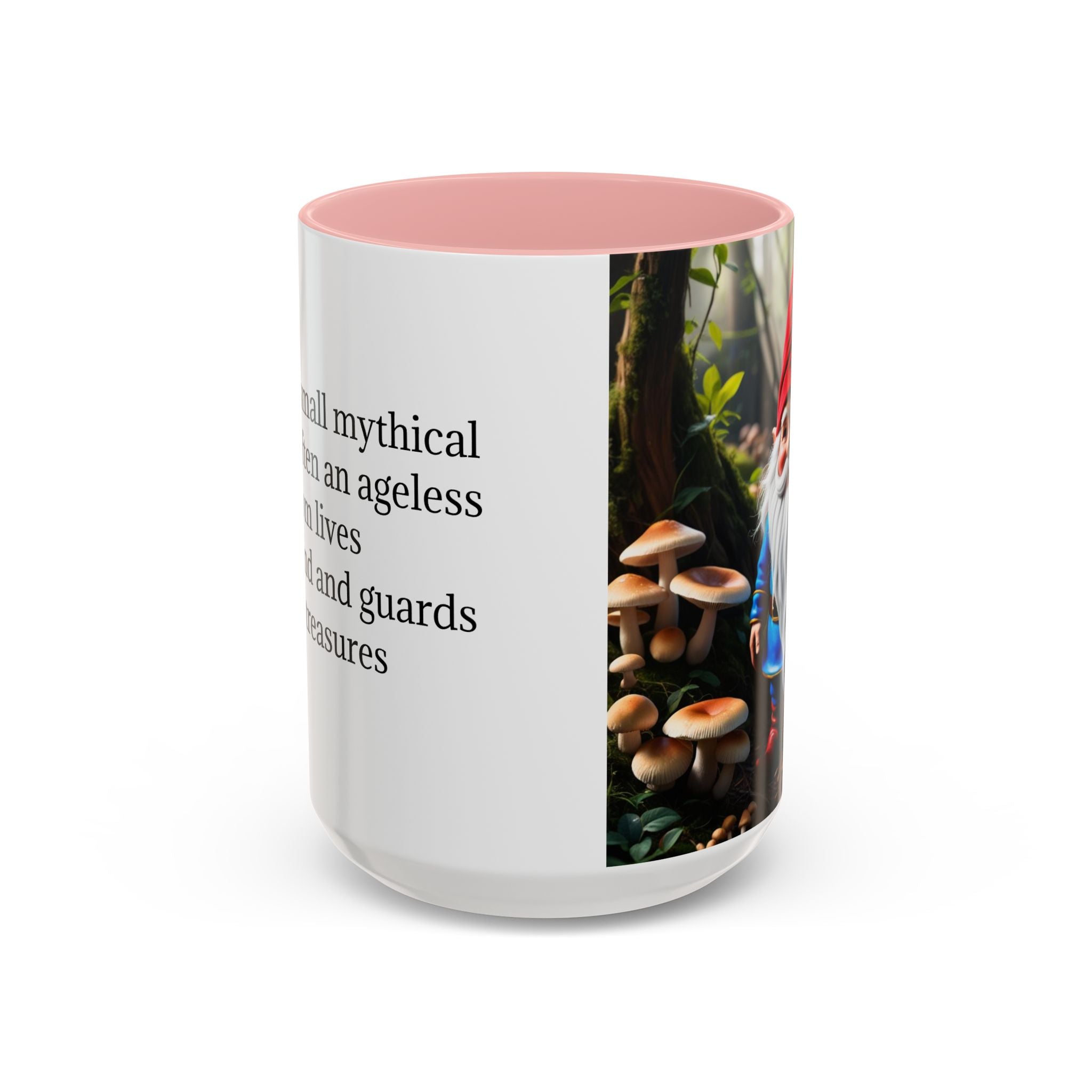 Gnome Coffee Mug: Nordic Folklore Gift, Scandinavian Nisse, Enchanted Mushroom Garden