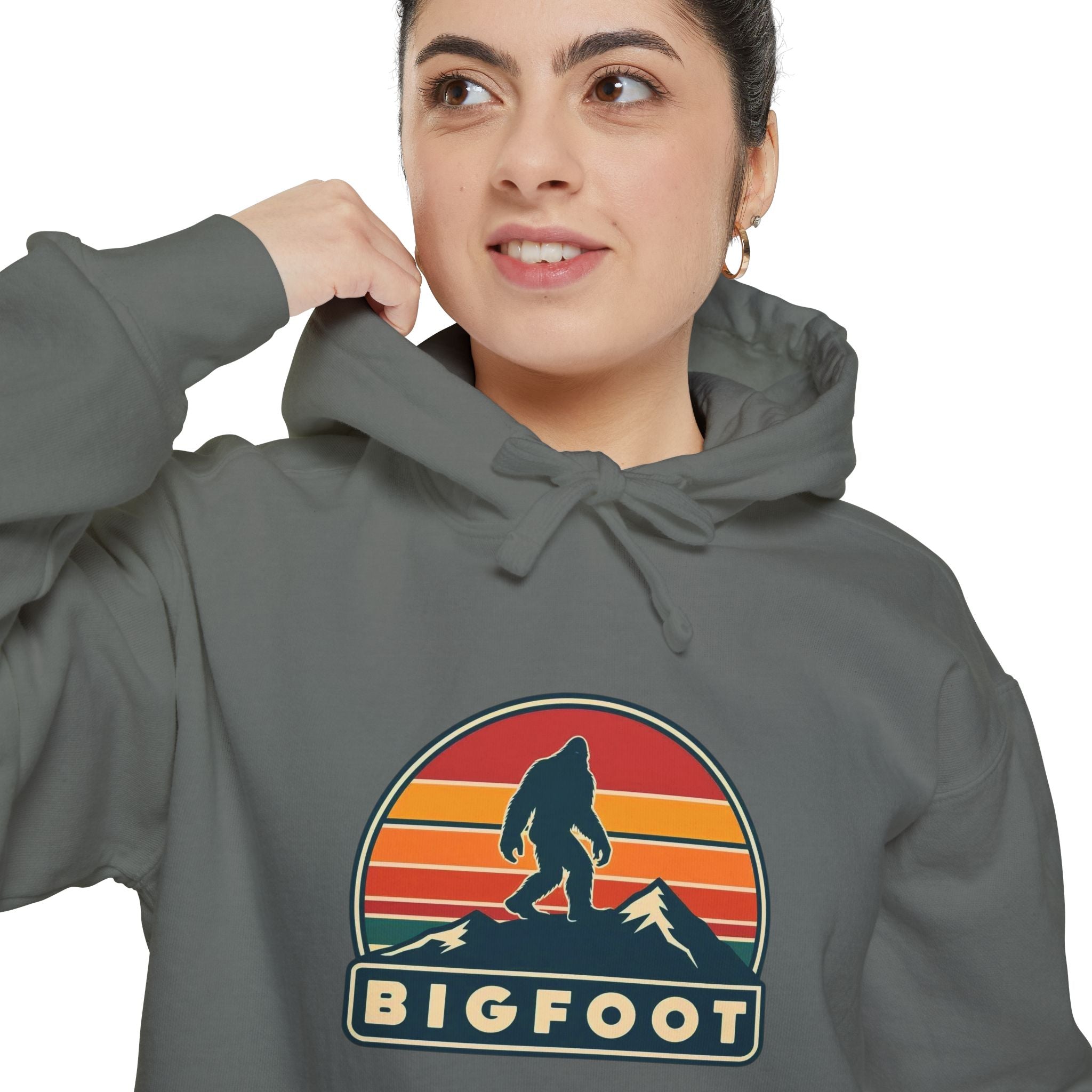 Bigfoot Hoodie Comfort Colors® | Sasquatch Sweatshirt, Cozy Unisex Pullover, Wilderness Adventure Apparel,