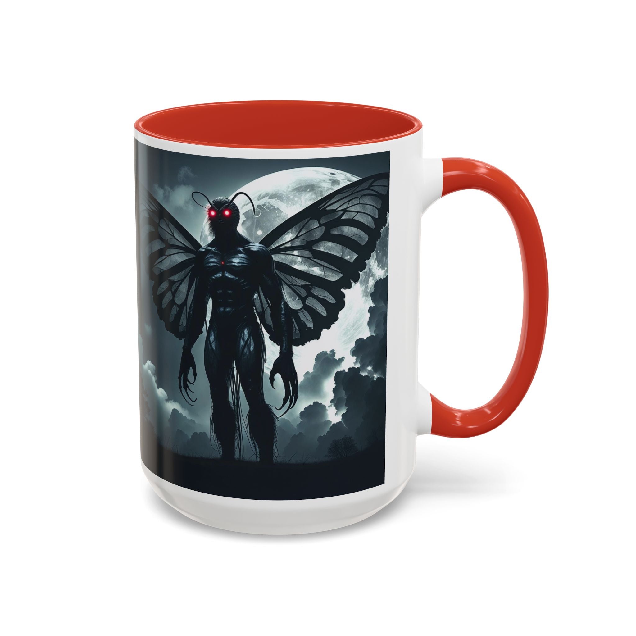 Mothman Coffee Mug: Supernatural Cryptid, Legendary Monster, Mugs for Men (Moon)