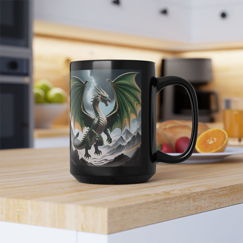 Customizable Dragon Coffee Mug: Personalized DnD Coffee Cup, Earth Drake
