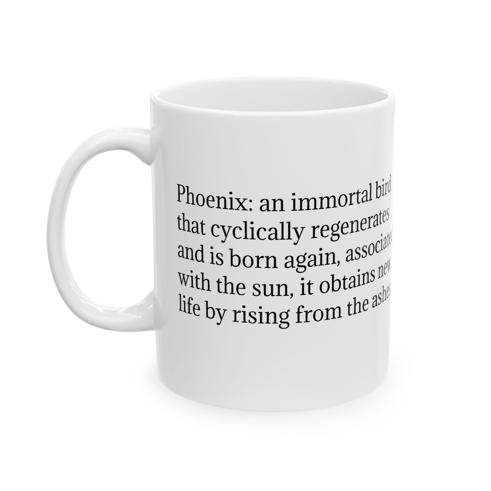 Personalized Phoenix Bird Mug: Renewal Rebirth Gift, Firebird Coffee Cup
