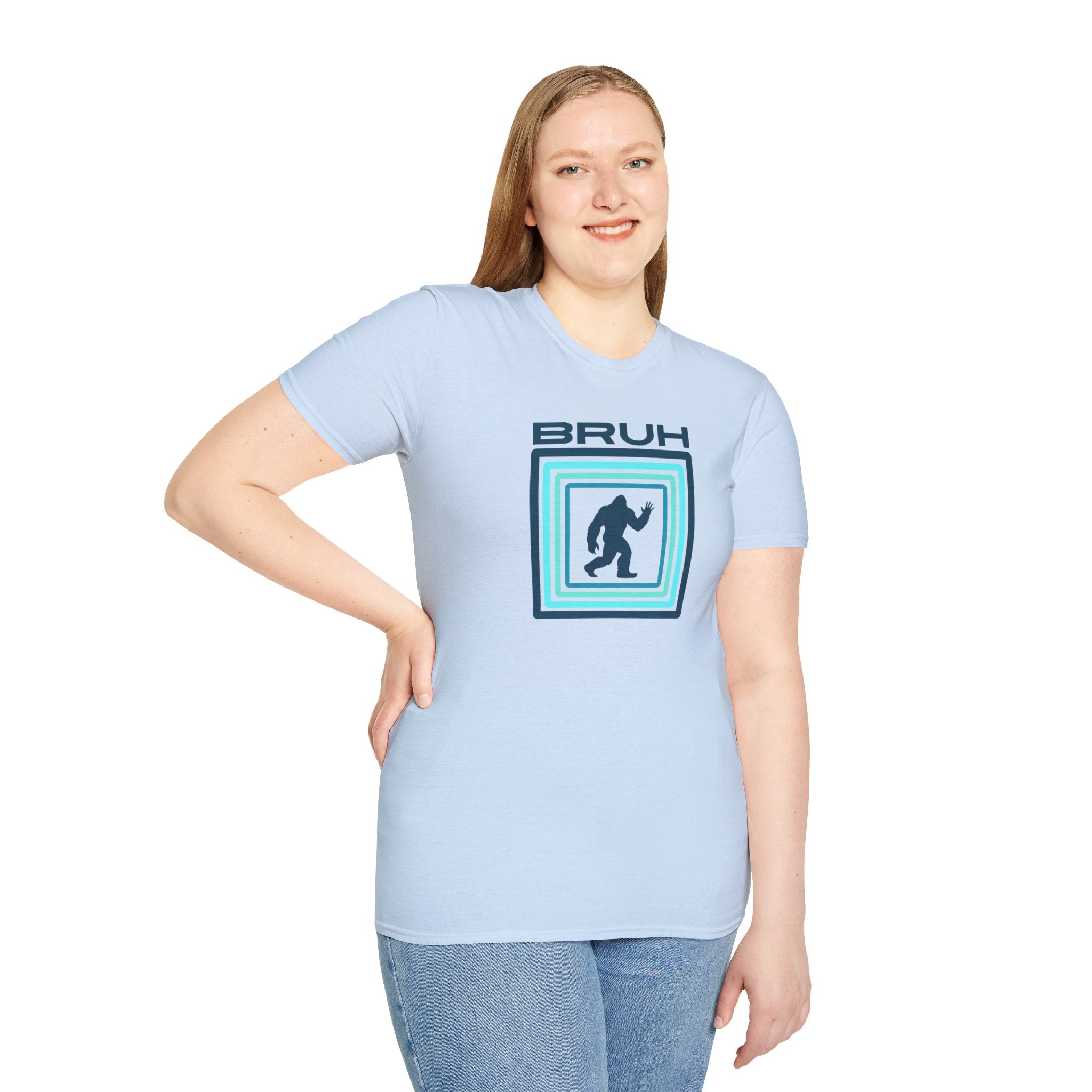 Bigfoot Graphic Tee: Sasquatch Shirt, Bruh, Soft Cotton T-shirt, Legendary Cryptid